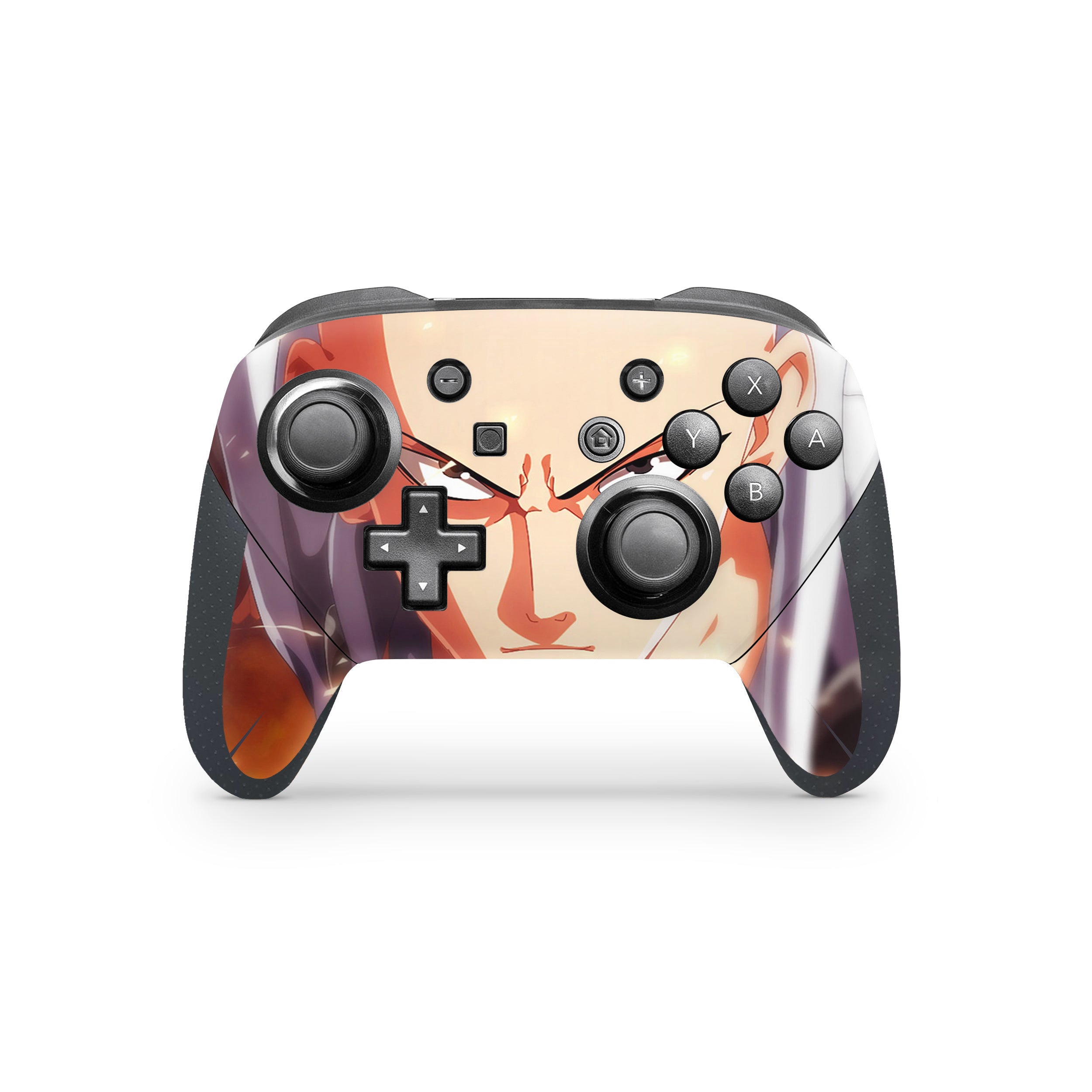 A video game skin featuring a One Punch Man Saitama design for the Switch Pro Controller.