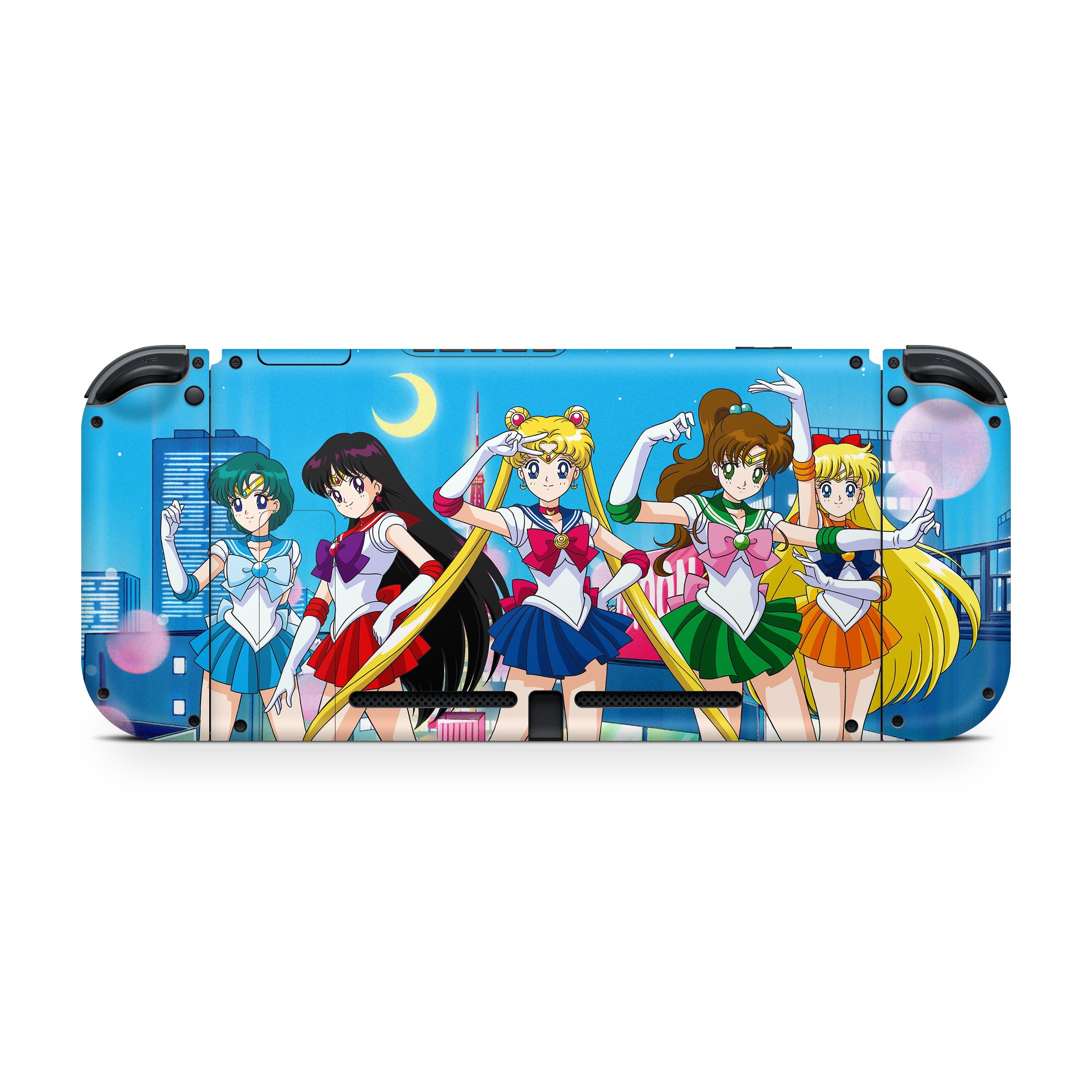 A video game skin featuring a Sailor Moon design for the Nintendo Switch.