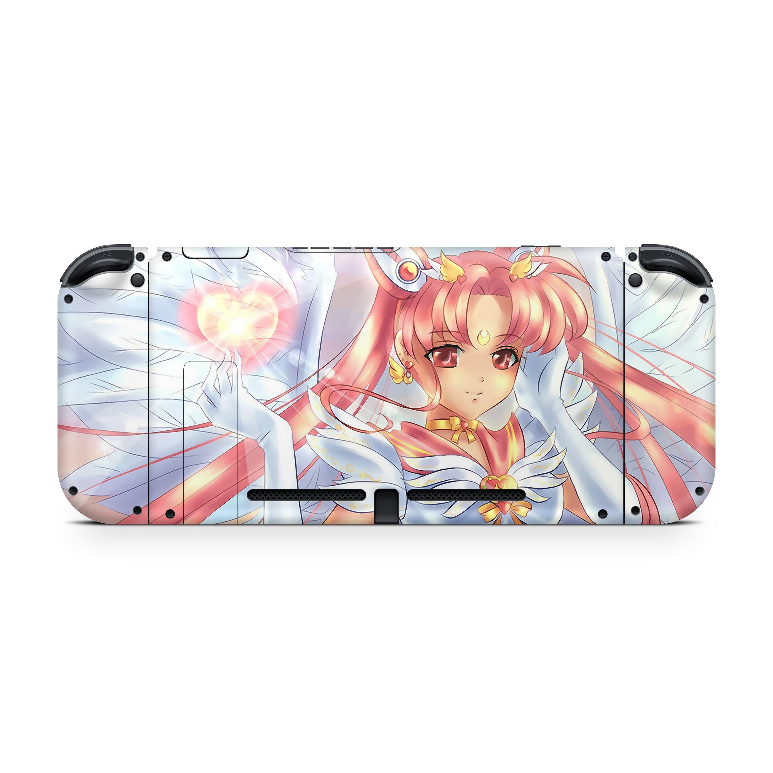 A video game skin featuring a Sailor Moon design for the Nintendo Switch.