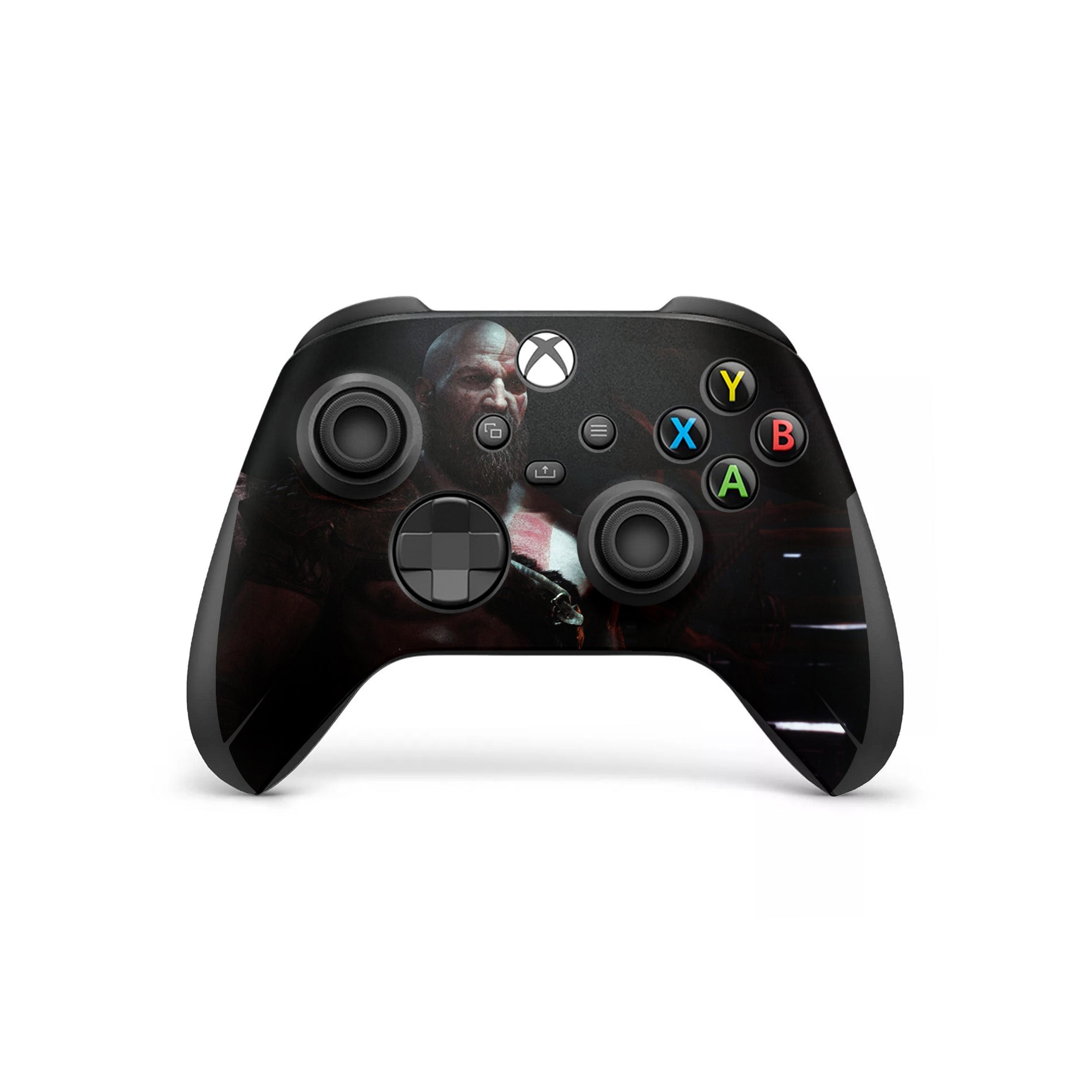 A video game skin featuring a God Of War design for the Xbox Wireless Controller.