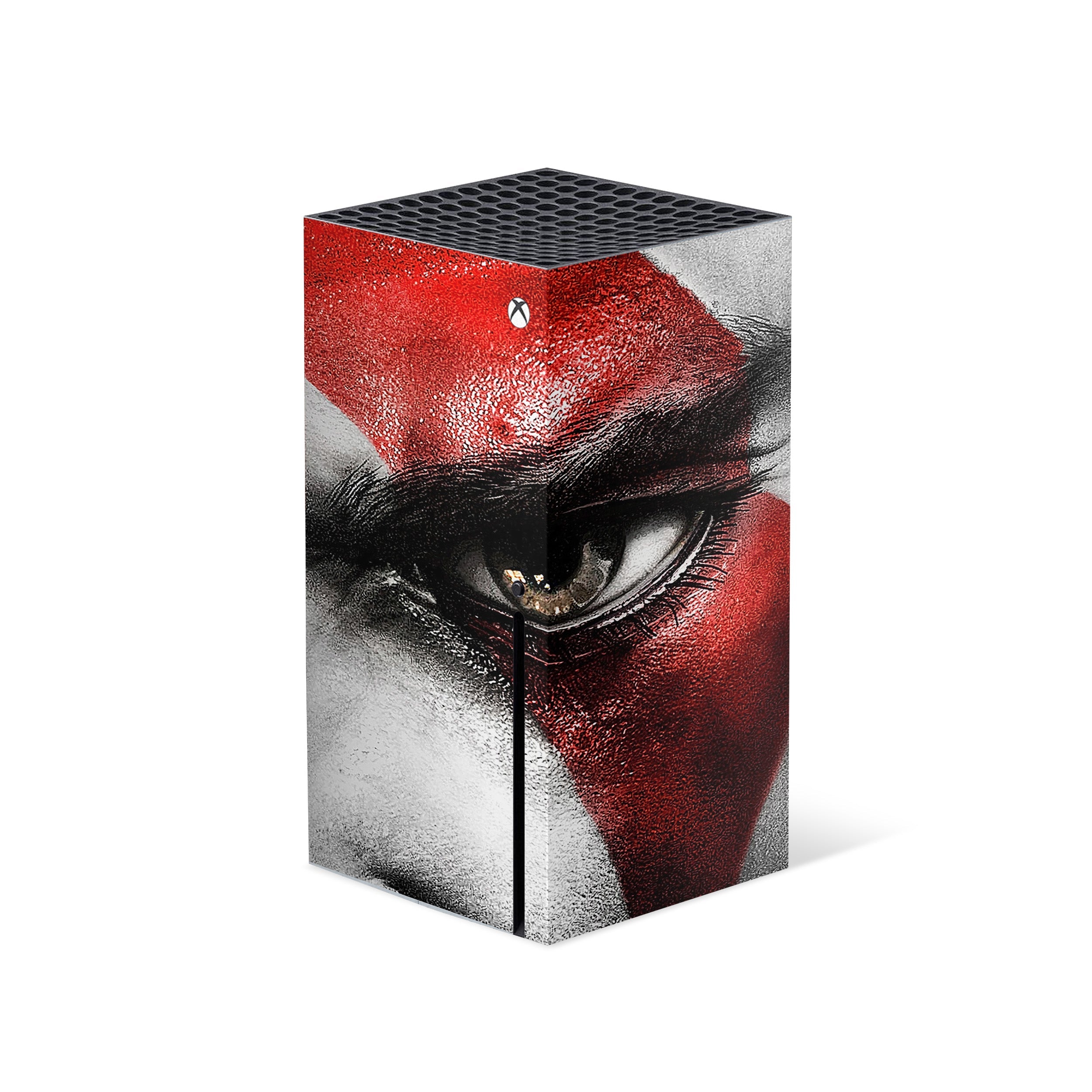 A video game skin featuring a God Of War Kratos design for the Xbox Series X.