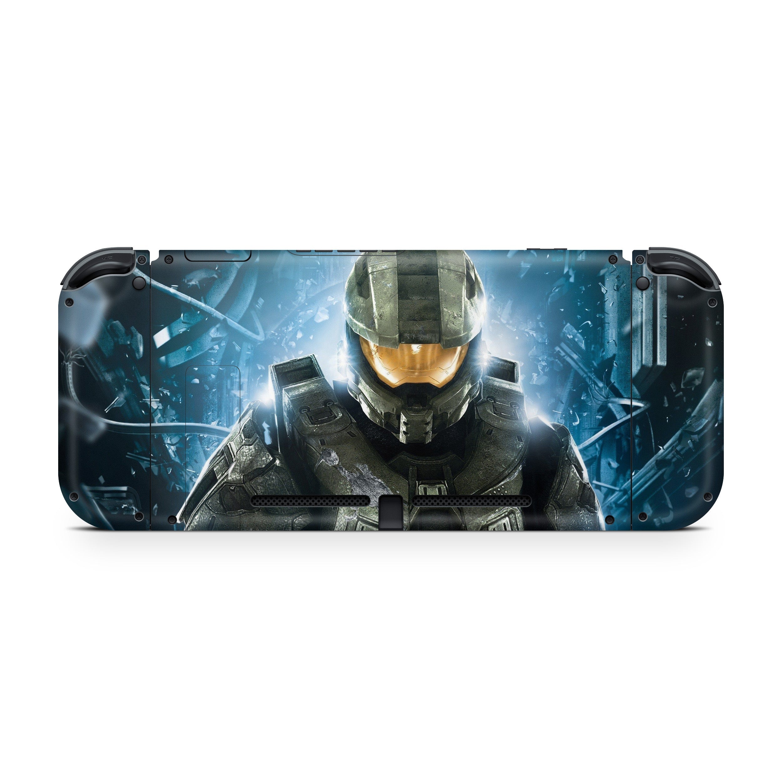 A video game skin featuring a Halo design for the Nintendo Switch.