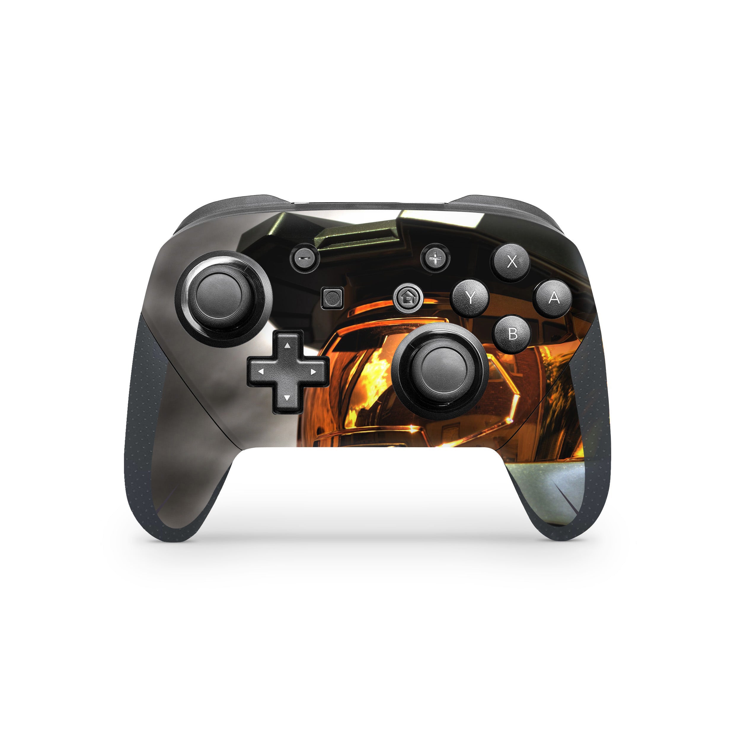 A video game skin featuring a Halo design for the Switch Pro Controller.