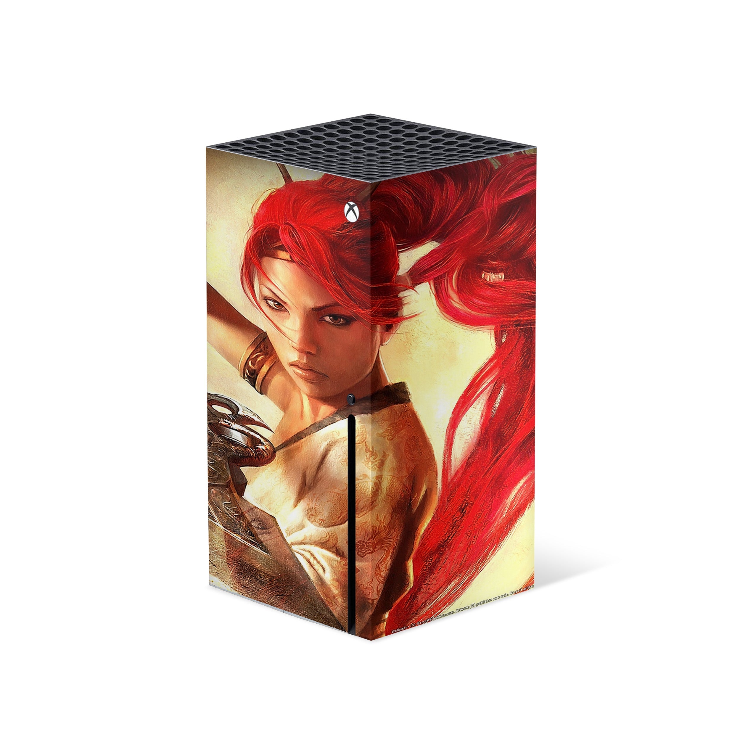 A video game skin featuring a Heavenly Sword design for the Xbox Series X.