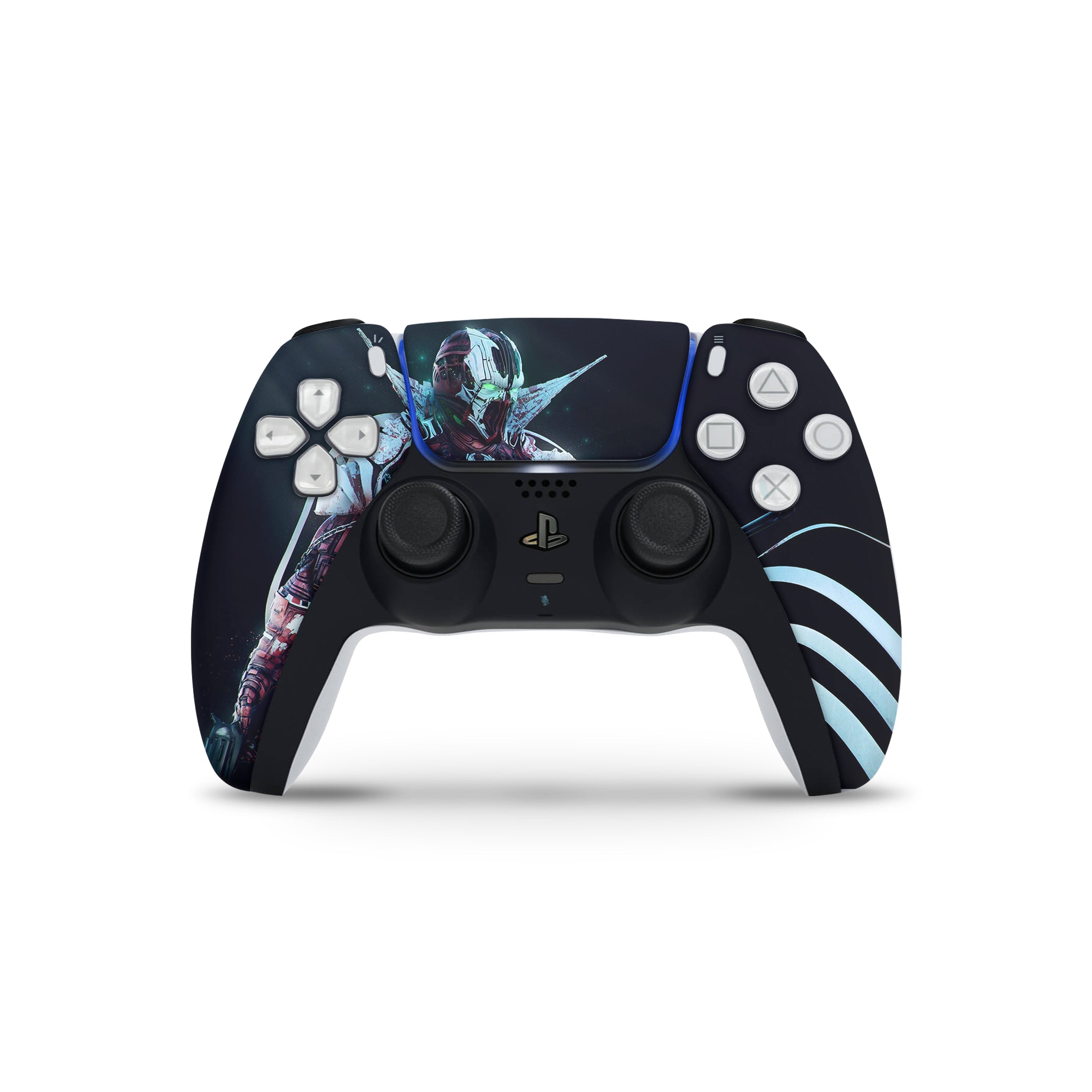 A video game skin featuring a Image Comics Spawn design for the PS5 DualSense Controller.