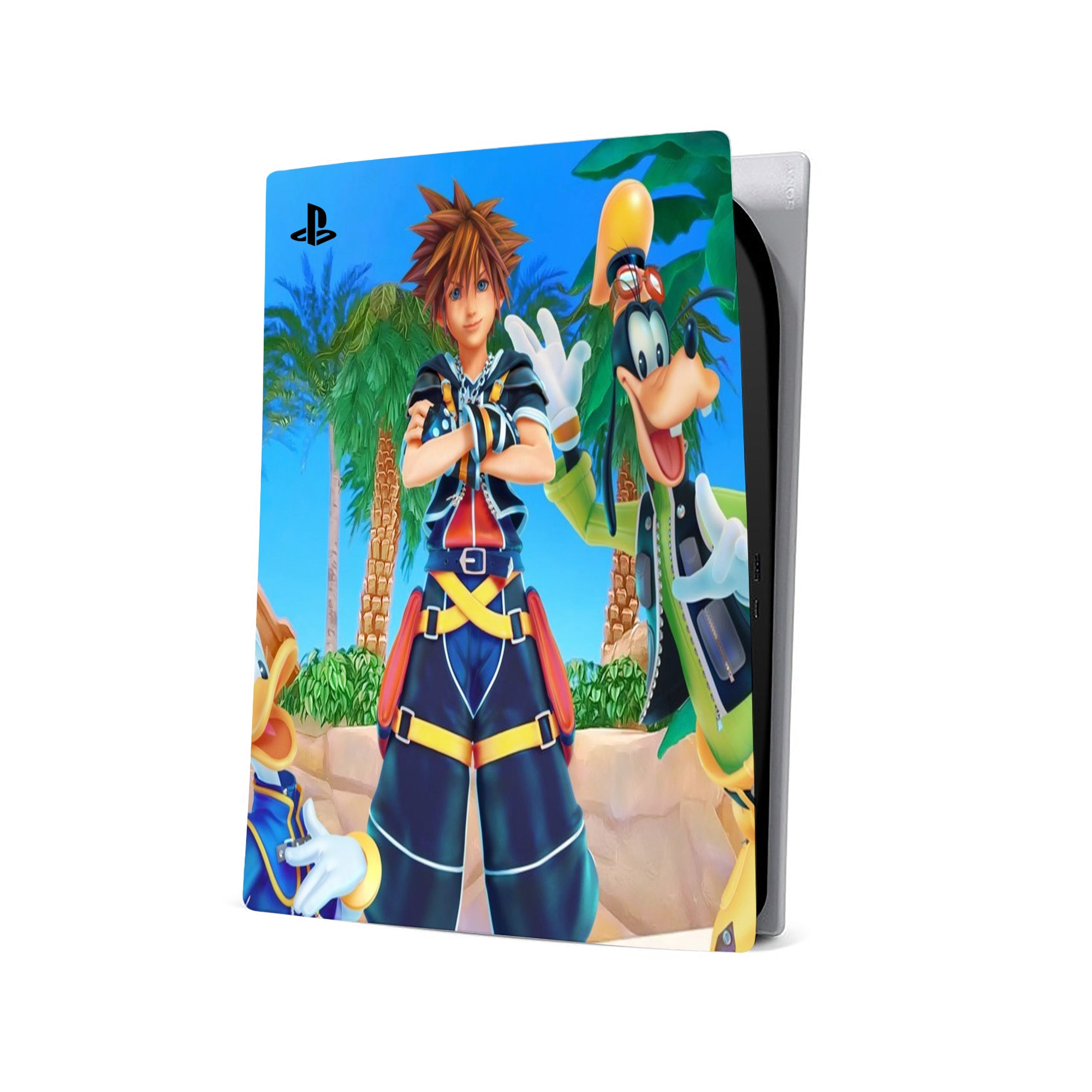 A video game skin featuring a Kingdom Hearts design for the PS5.