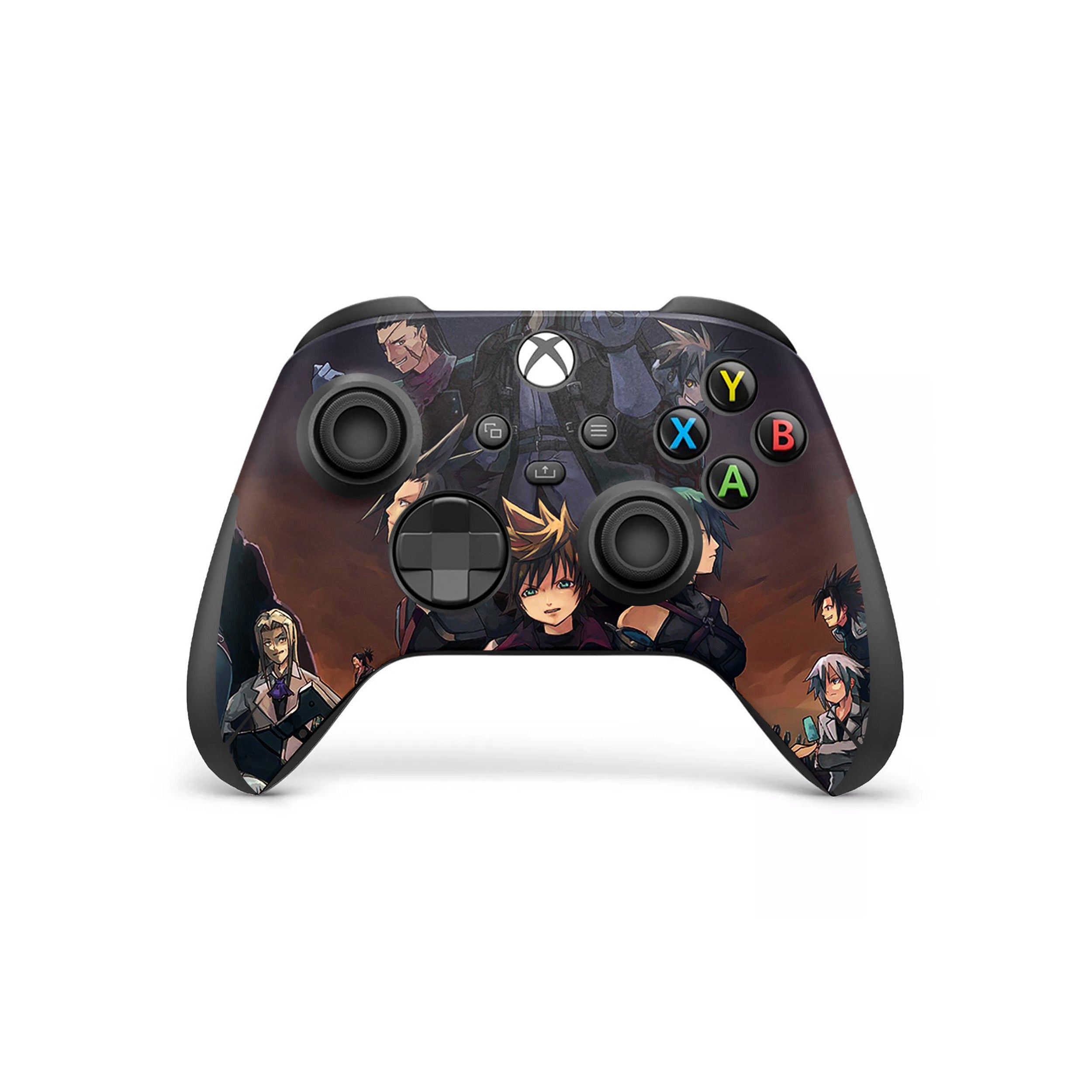 A video game skin featuring a Kingdom Hearts design for the Xbox Wireless Controller.