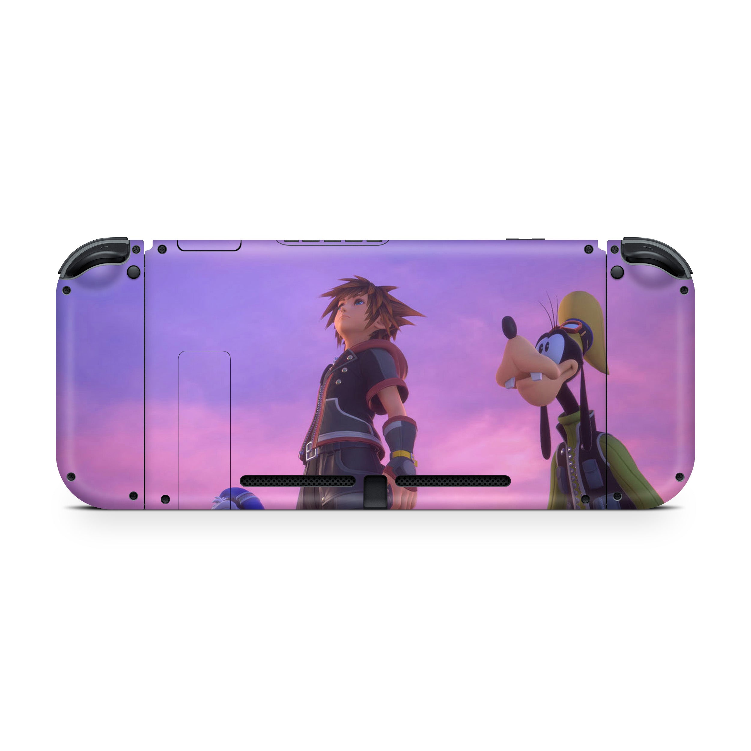A video game skin featuring a Kingdom Hearts design for the Nintendo Switch.
