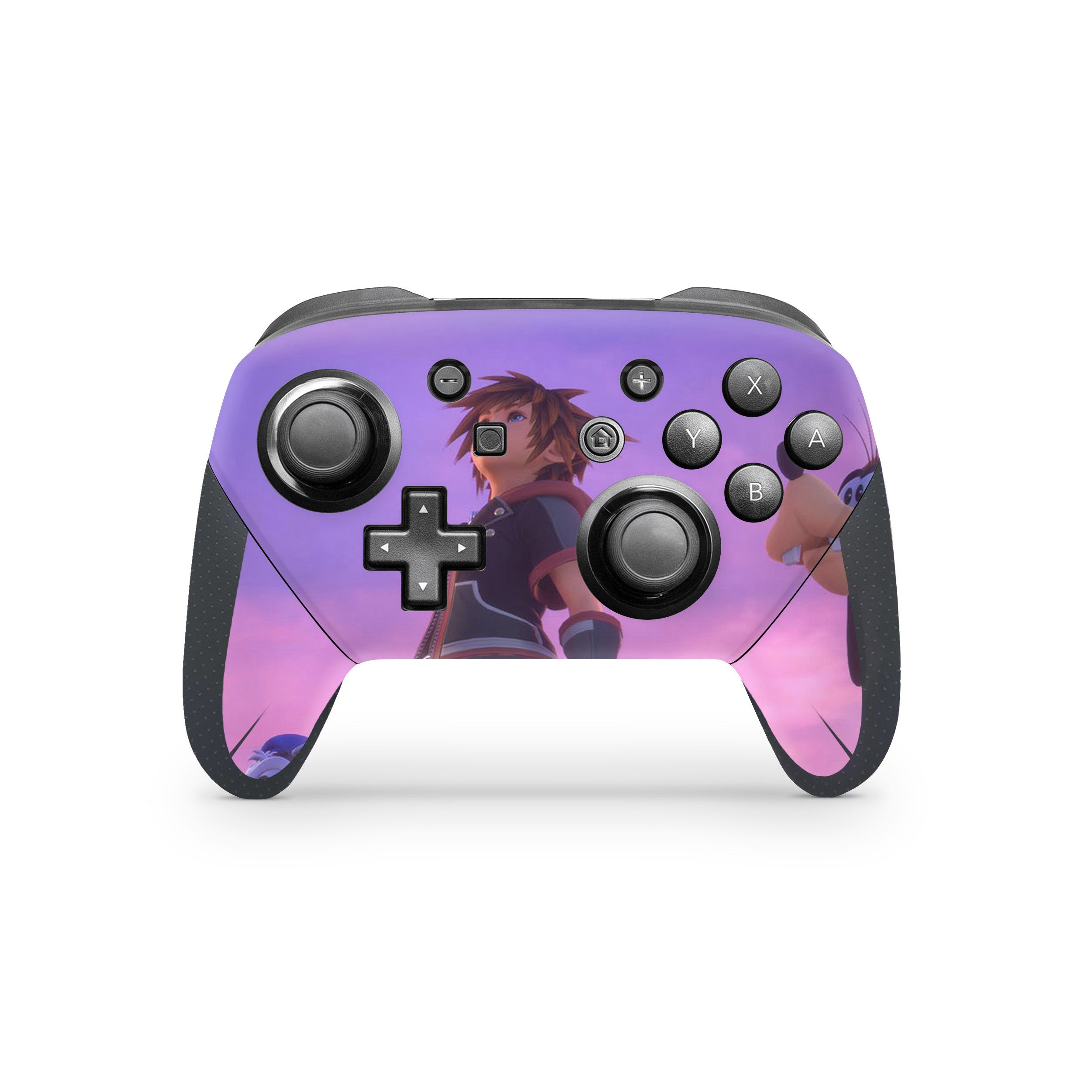 A video game skin featuring a Kingdom Hearts design for the Switch Pro Controller.