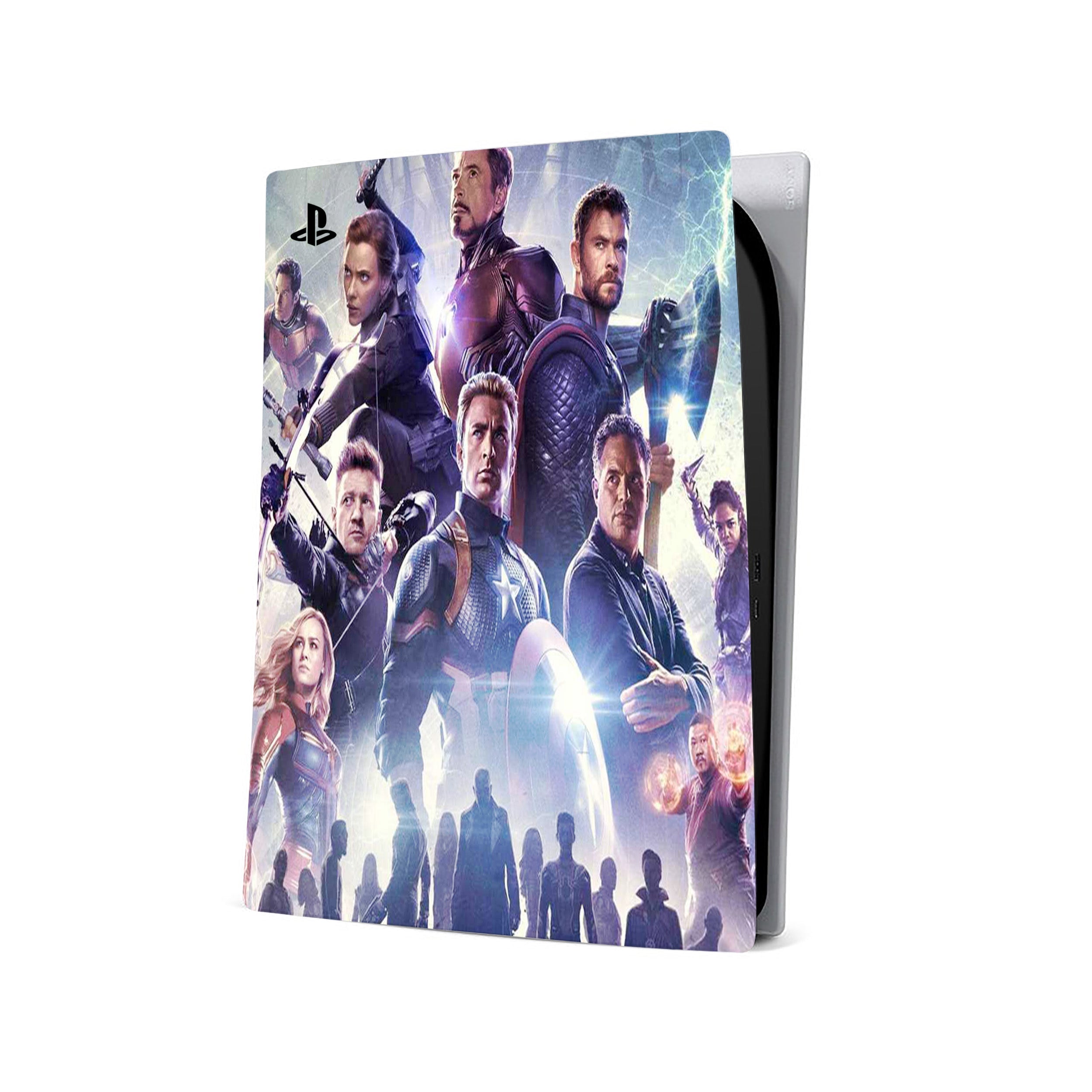 A video game skin featuring a Marvel Cinematic Universe design for the PS5.