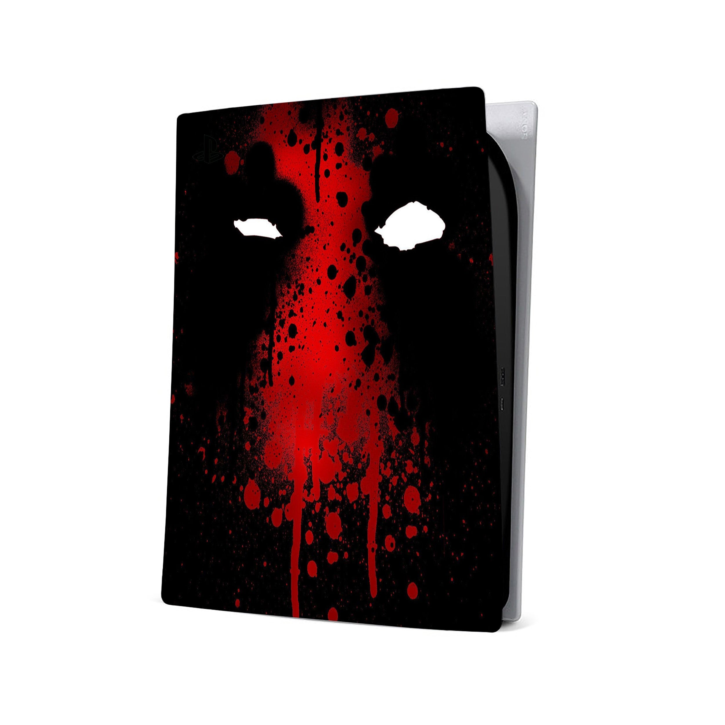 A video game skin featuring a Marvel Dead Pool design for the PS5.