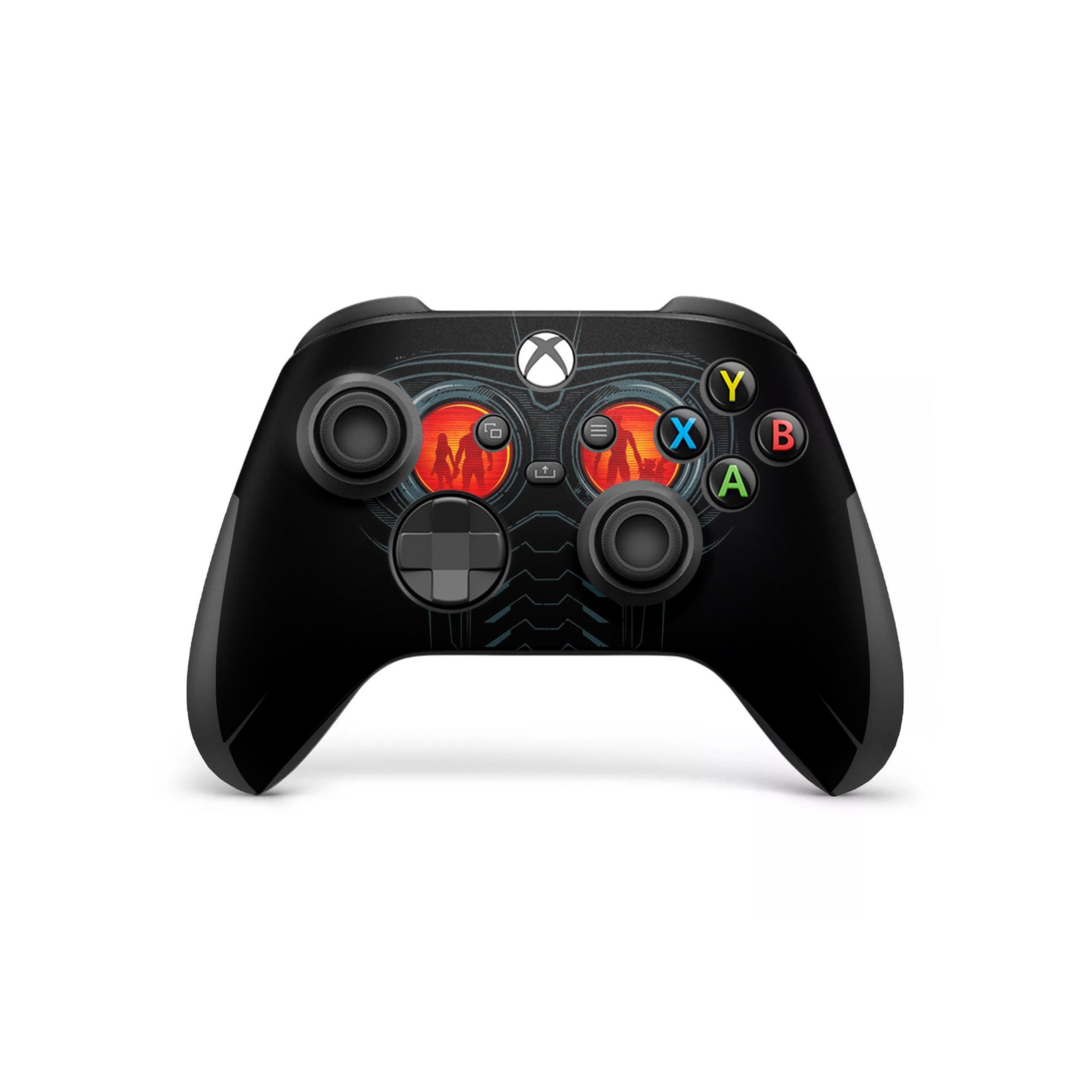 A video game skin featuring a Marvel Guardians of the Galaxy Star Lord design for the Xbox Wireless Controller.