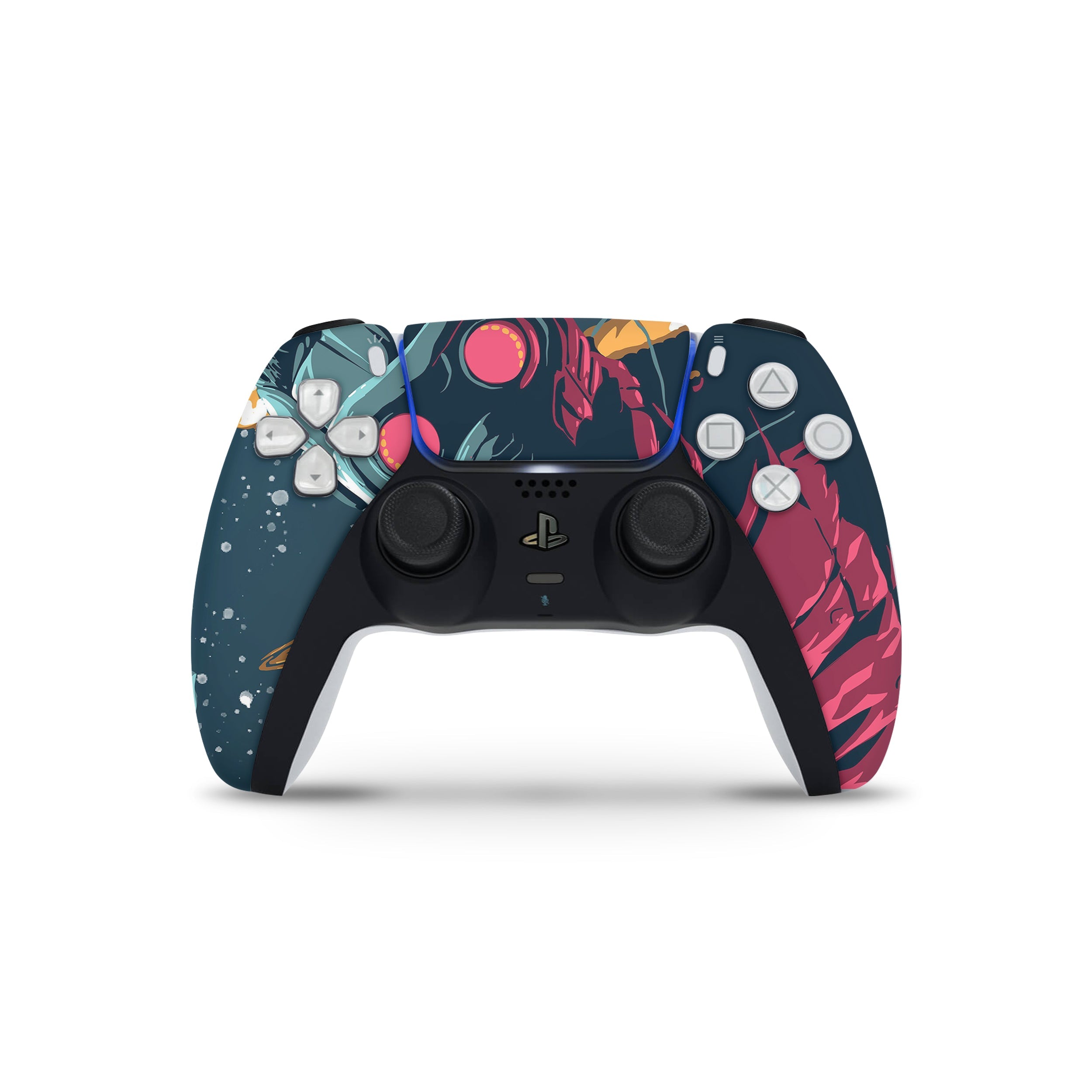 A video game skin featuring a Marvel Guardians of the Galaxy Star Lord design for the PS5 DualSense Controller.