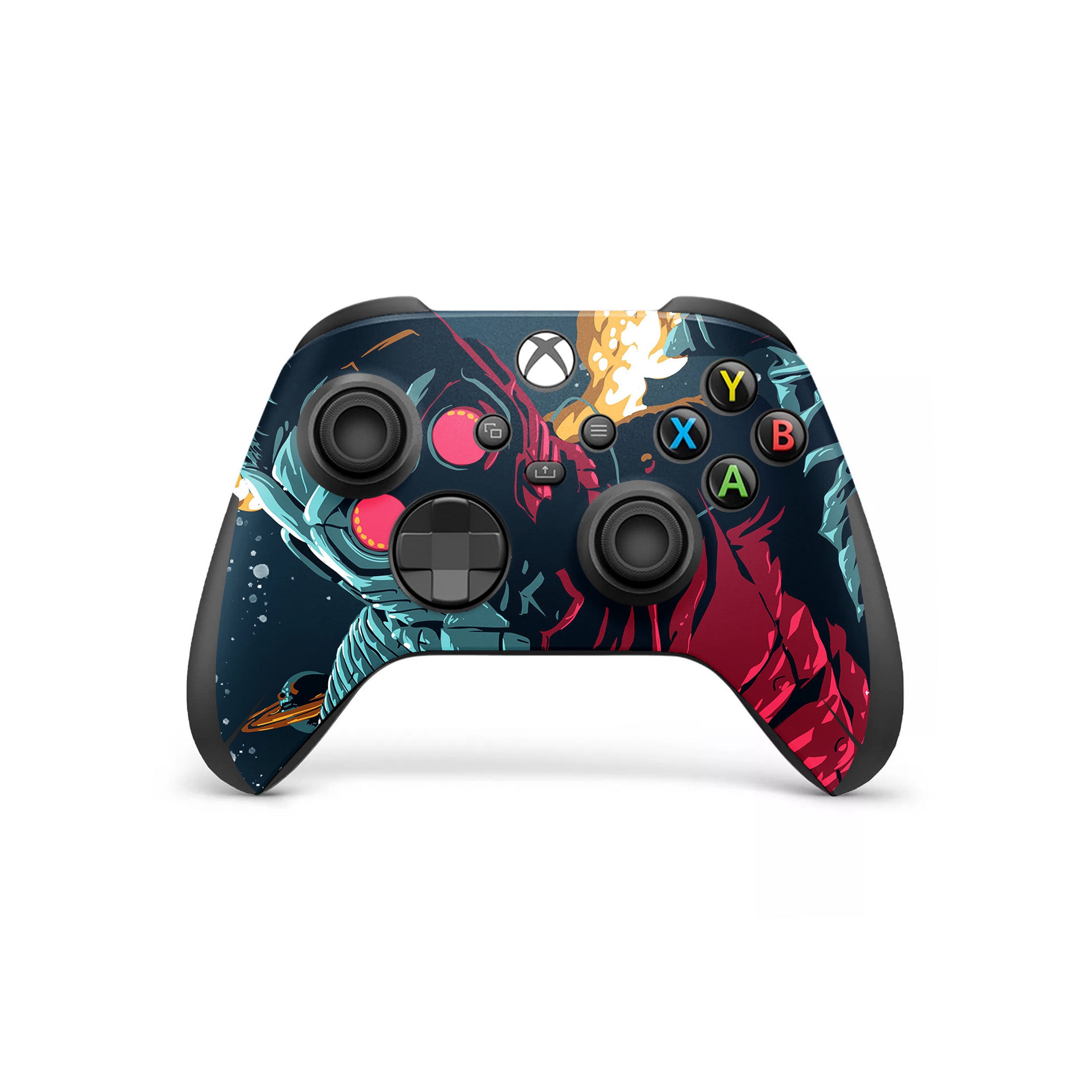 A video game skin featuring a Marvel Guardians of the Galaxy Star Lord design for the Xbox Wireless Controller.
