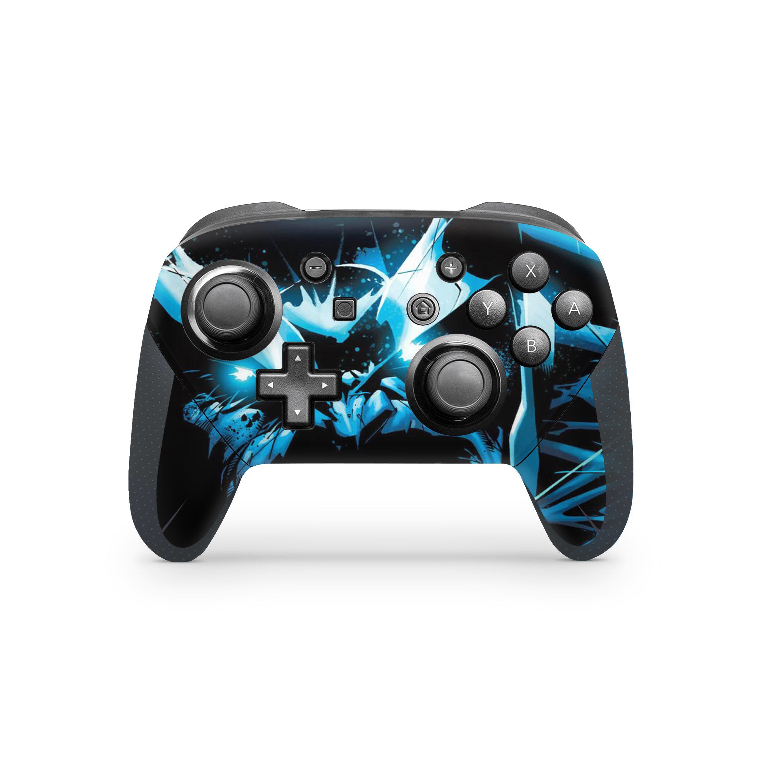 A video game skin featuring a Marvel Thanos design for the Switch Pro Controller.