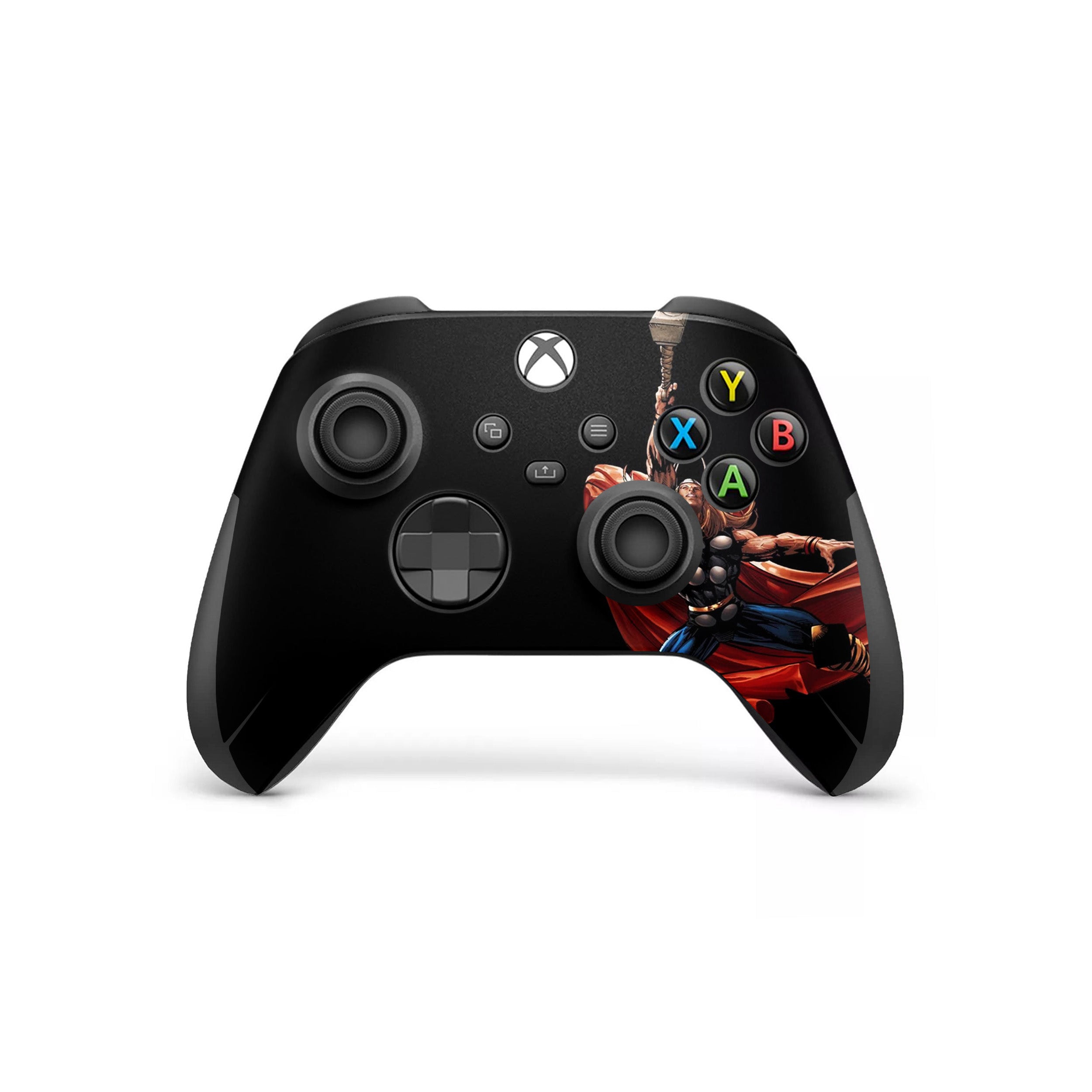 A video game skin featuring a Marvel Thor design for the Xbox Wireless Controller.