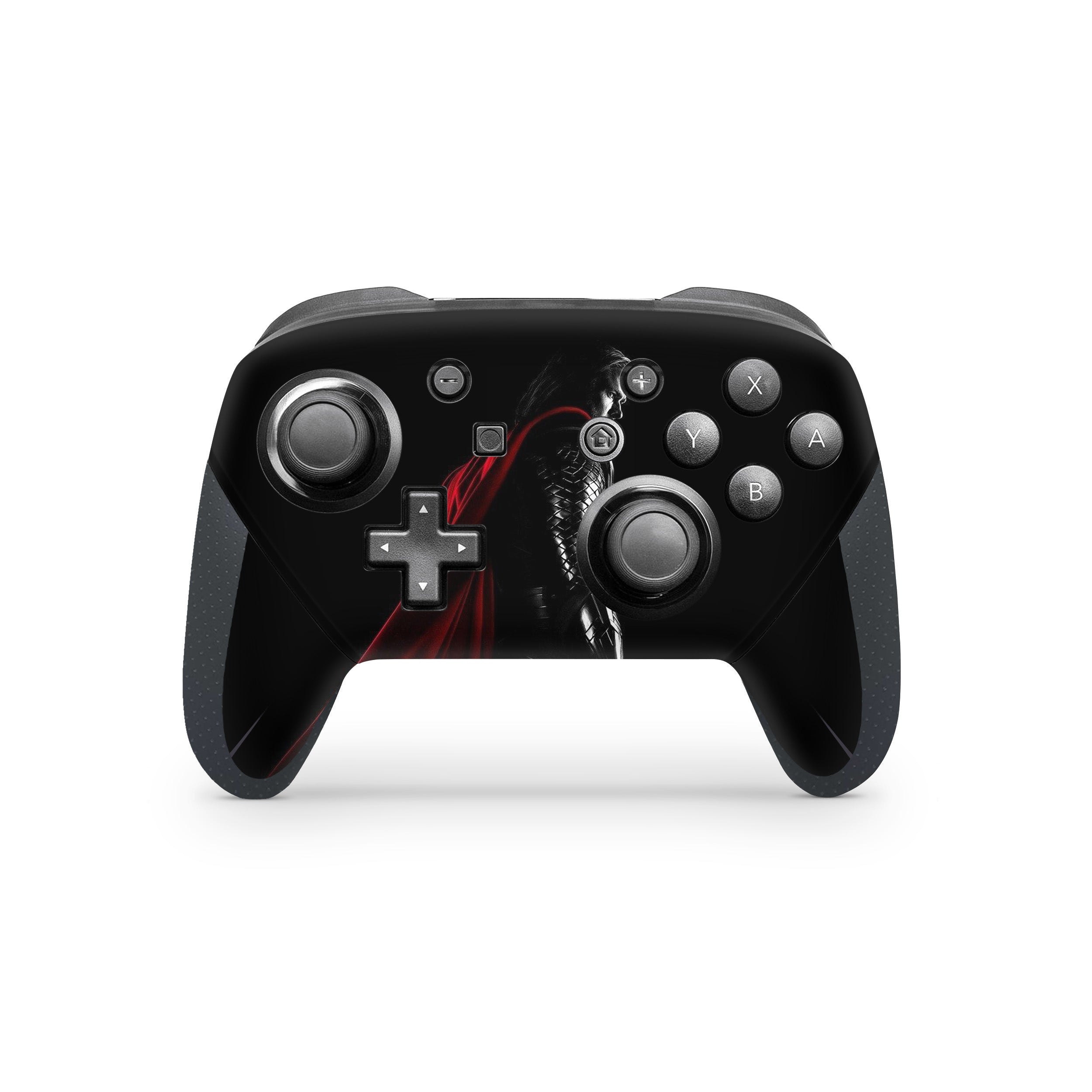 A video game skin featuring a Marvel Thor design for the Switch Pro Controller.