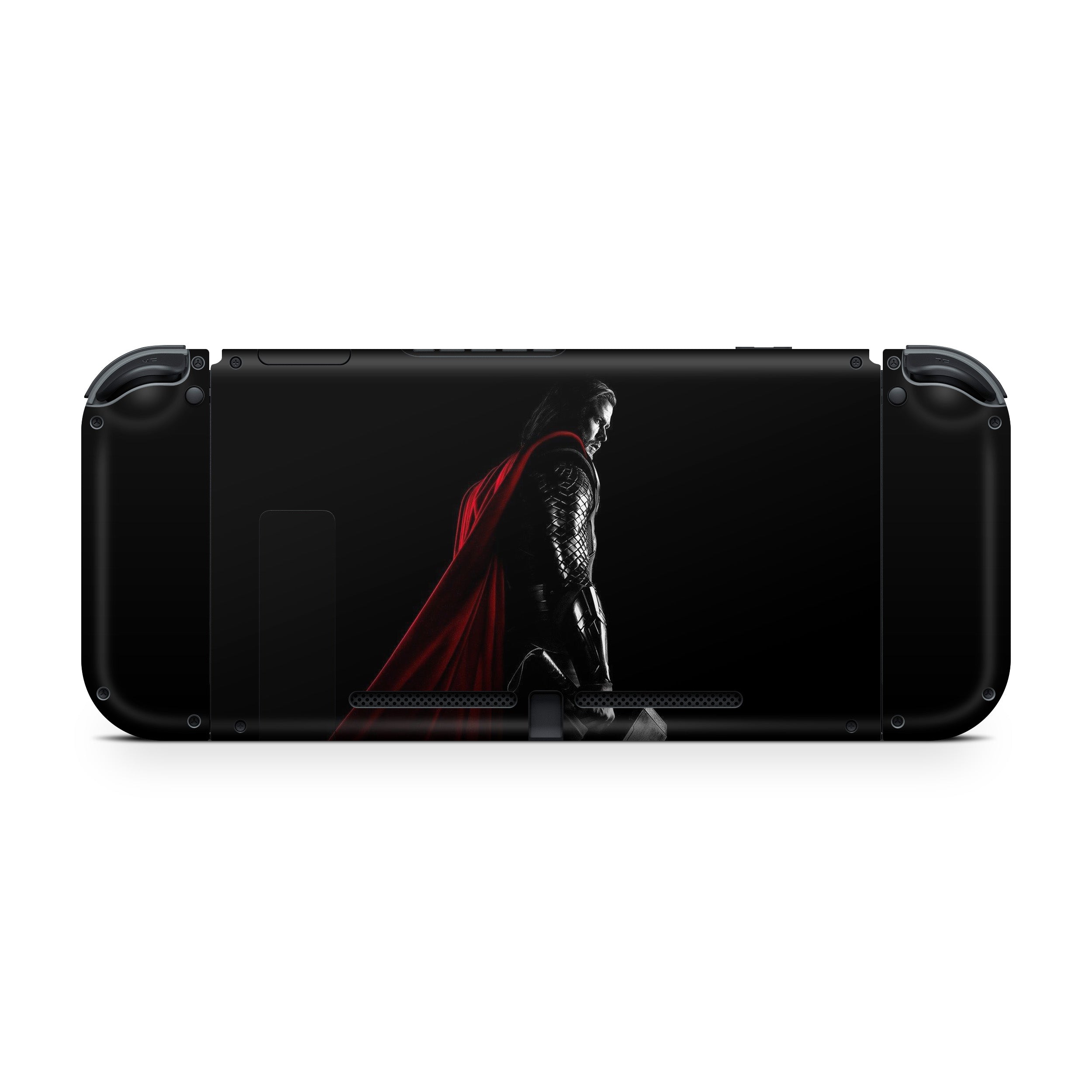 A video game skin featuring a Marvel Thor design for the Nintendo Switch.