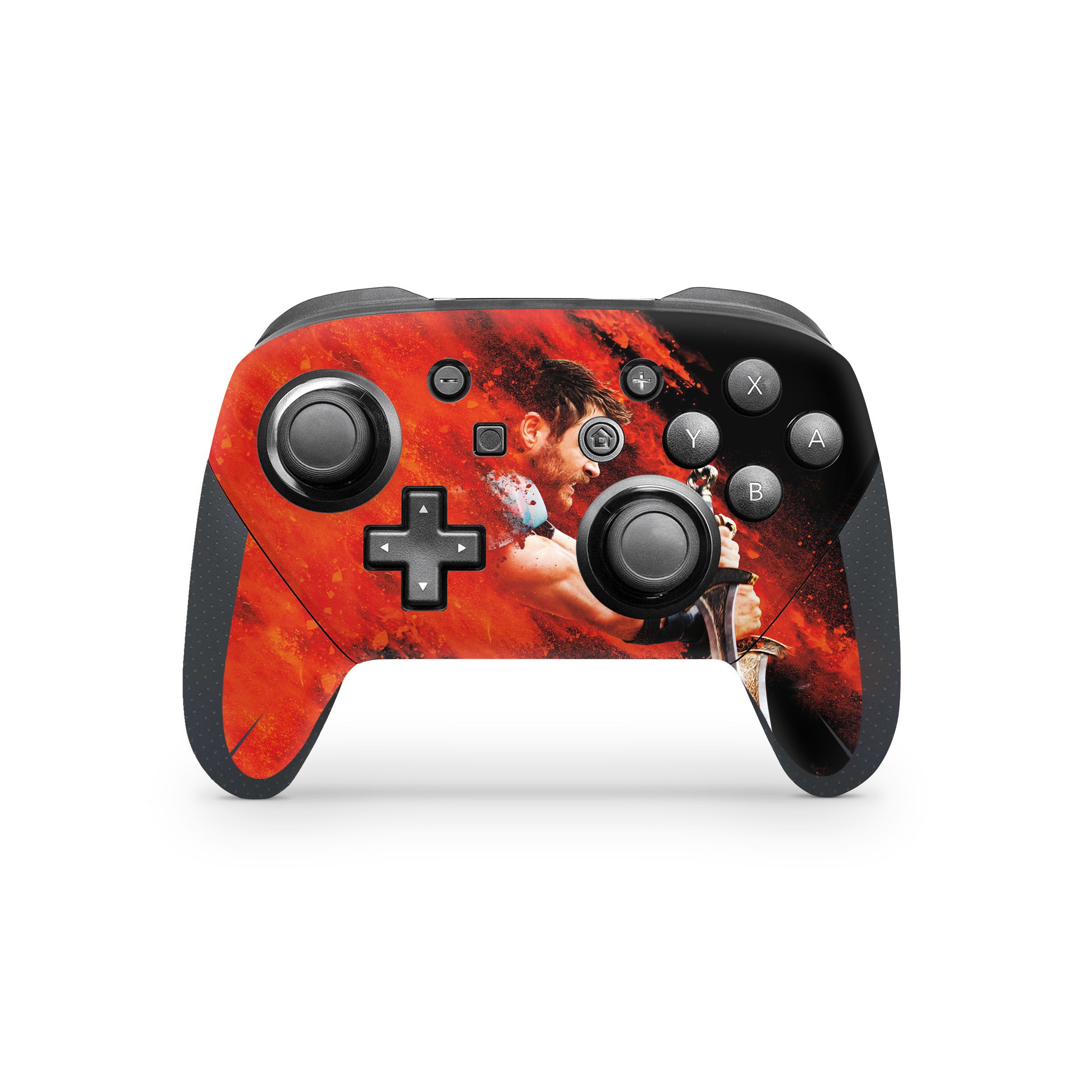A video game skin featuring a Marvel Thor design for the Switch Pro Controller.
