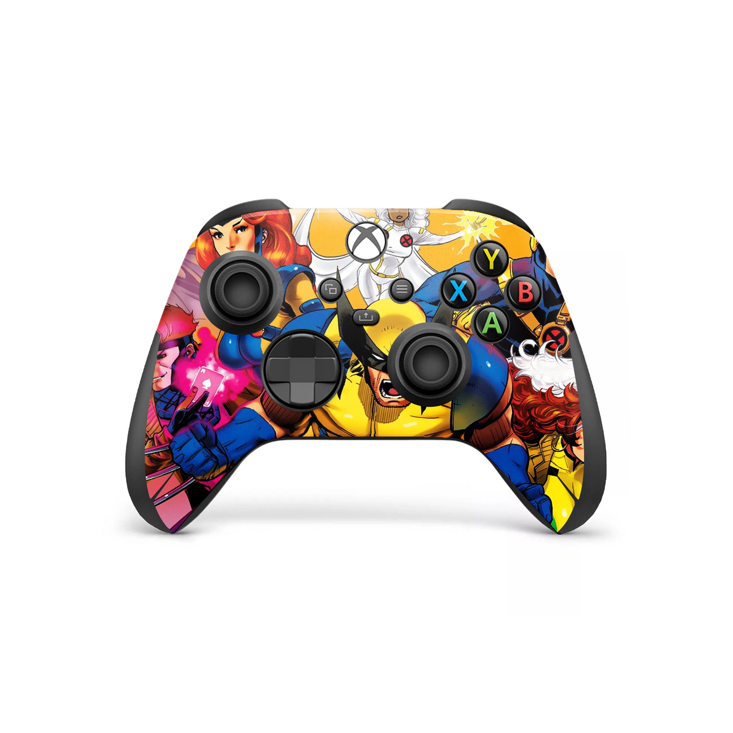 A video game skin featuring a Marvel X Men design for the Xbox Wireless Controller.