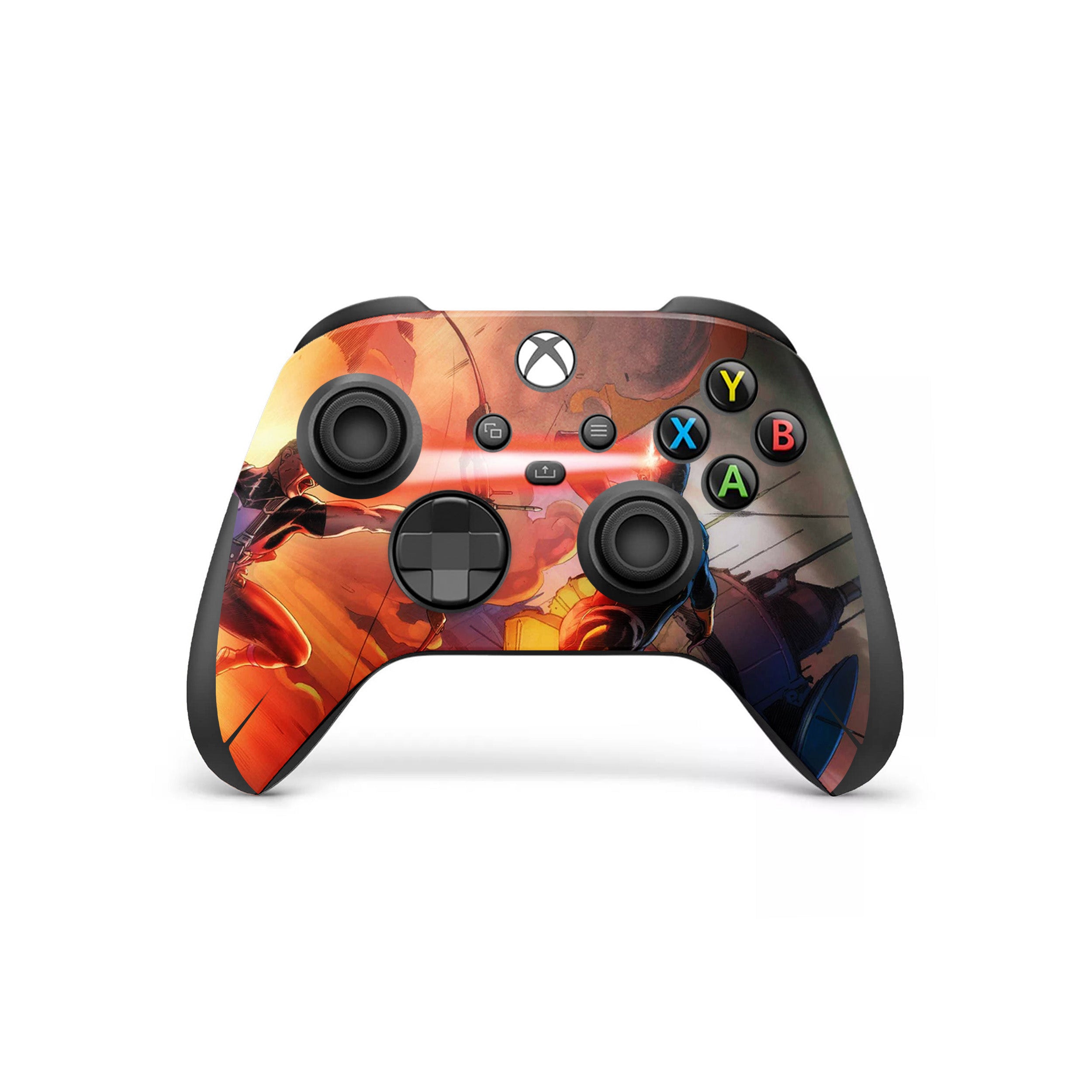 A video game skin featuring a Marvel X Men Cyclops design for the Xbox Wireless Controller.