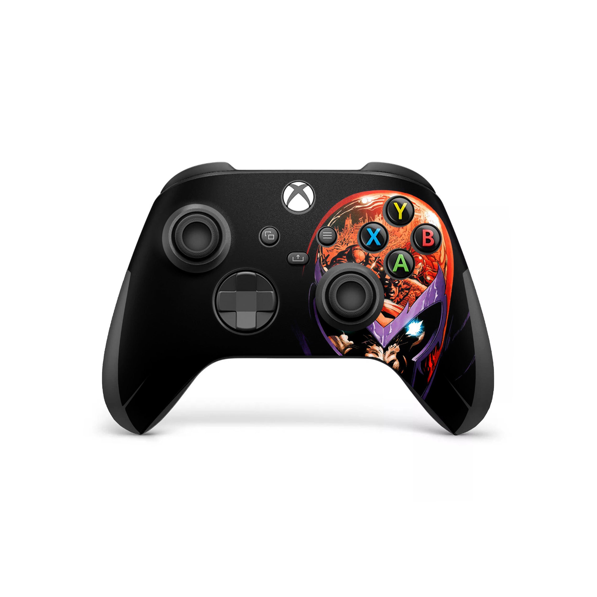 A video game skin featuring a Marvel X Men Magneto design for the Xbox Wireless Controller.