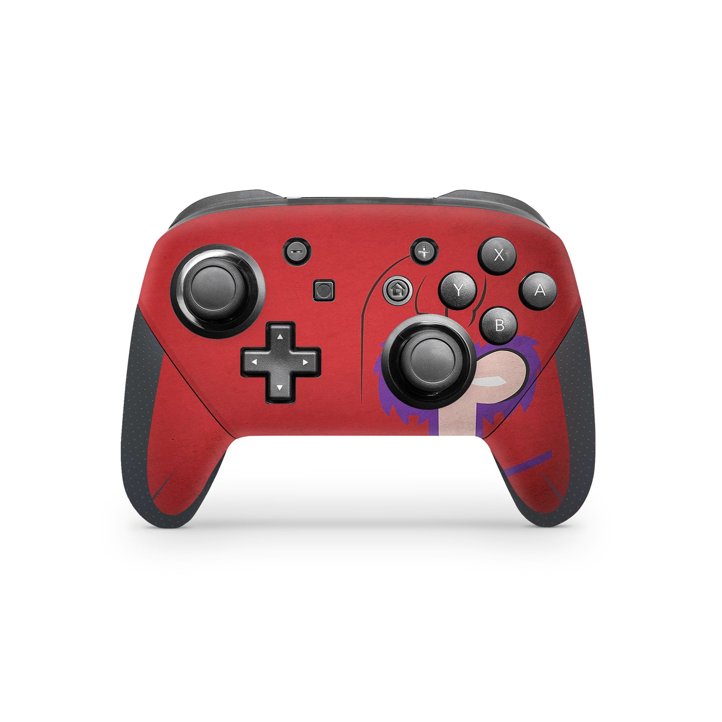 A video game skin featuring a Marvel X Men Magneto design for the Switch Pro Controller.