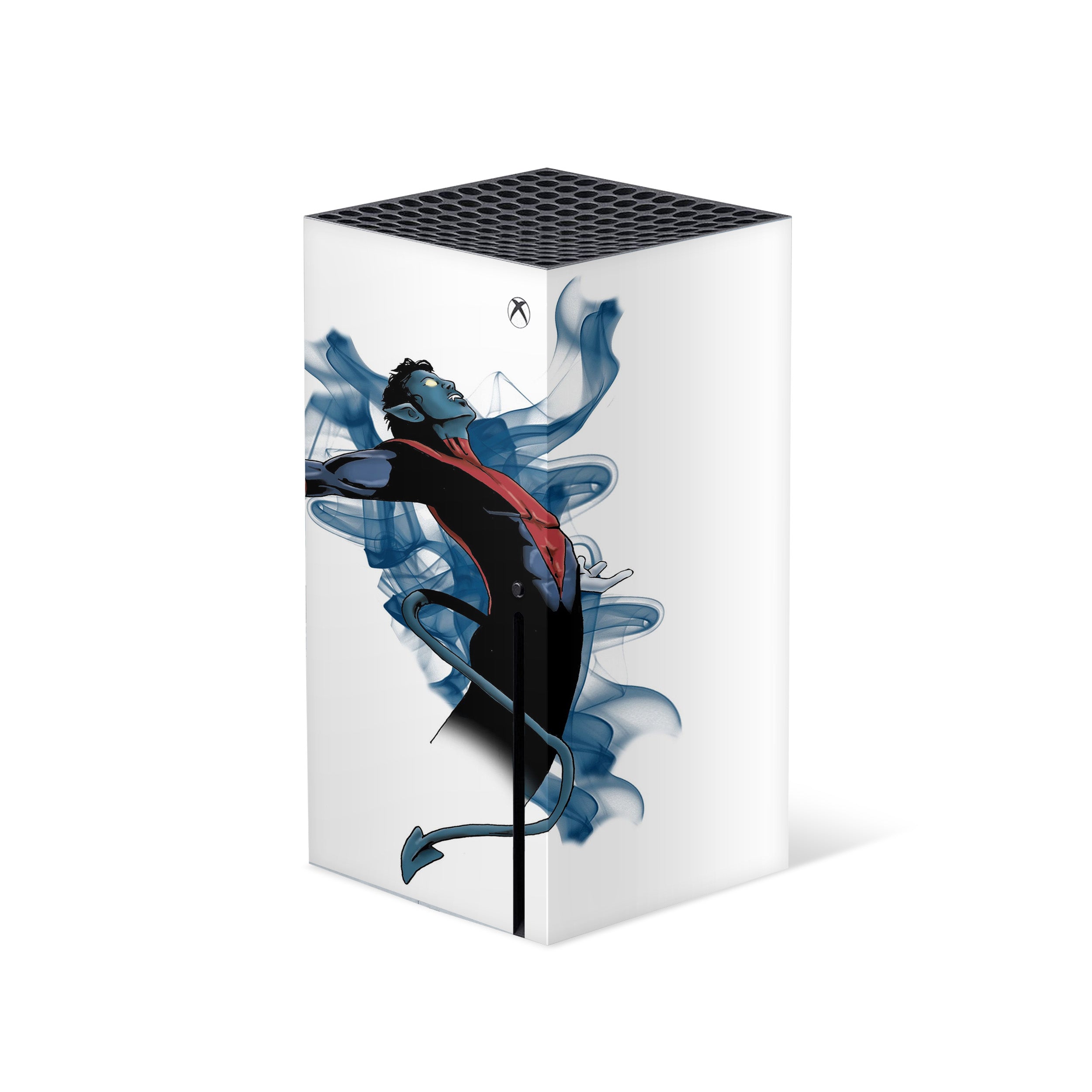 A video game skin featuring a Marvel X Men Nightcrawler design for the Xbox Series X.