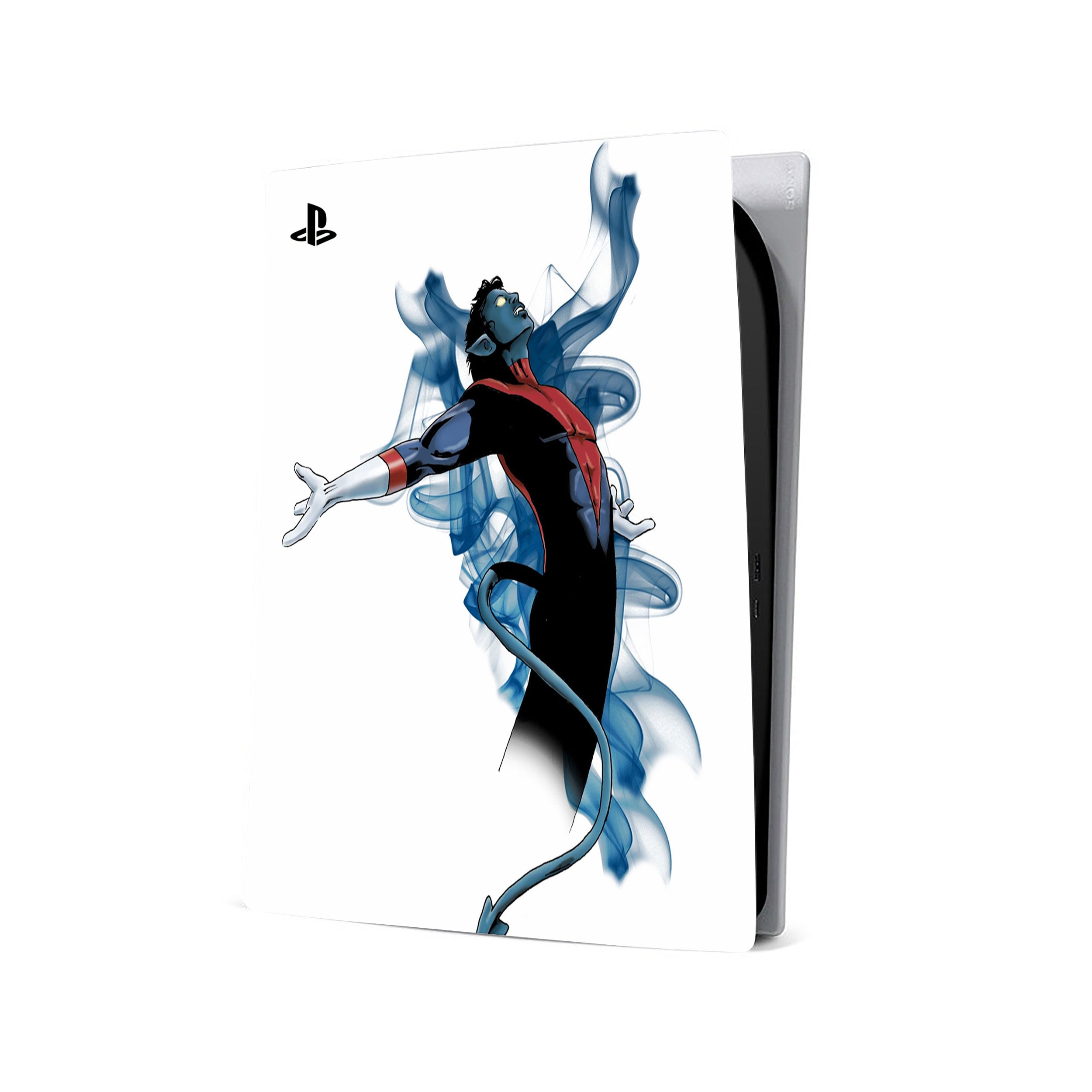 A video game skin featuring a Marvel X Men Nightcrawler design for the PS5.