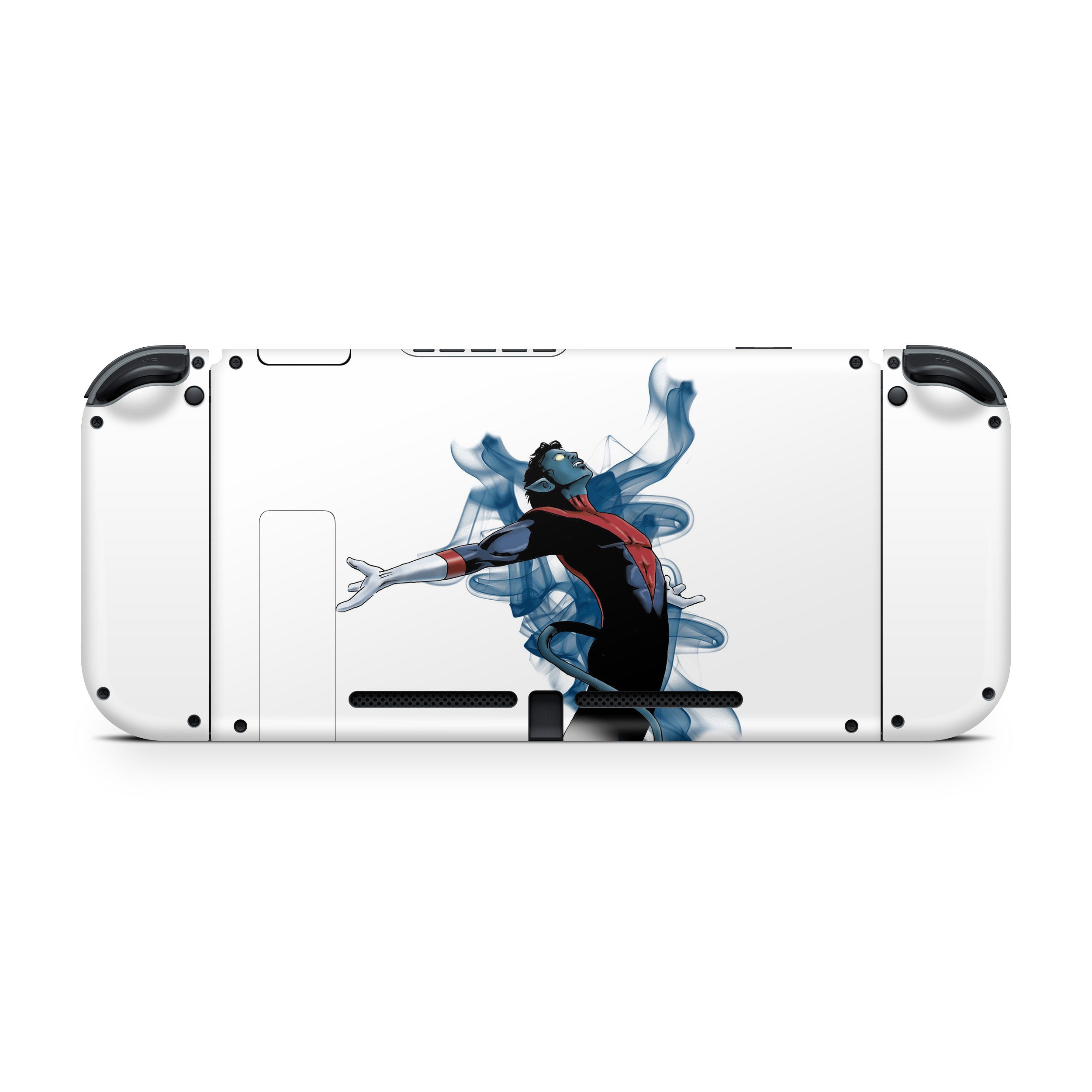 A video game skin featuring a Marvel X Men Nightcrawler design for the Nintendo Switch.
