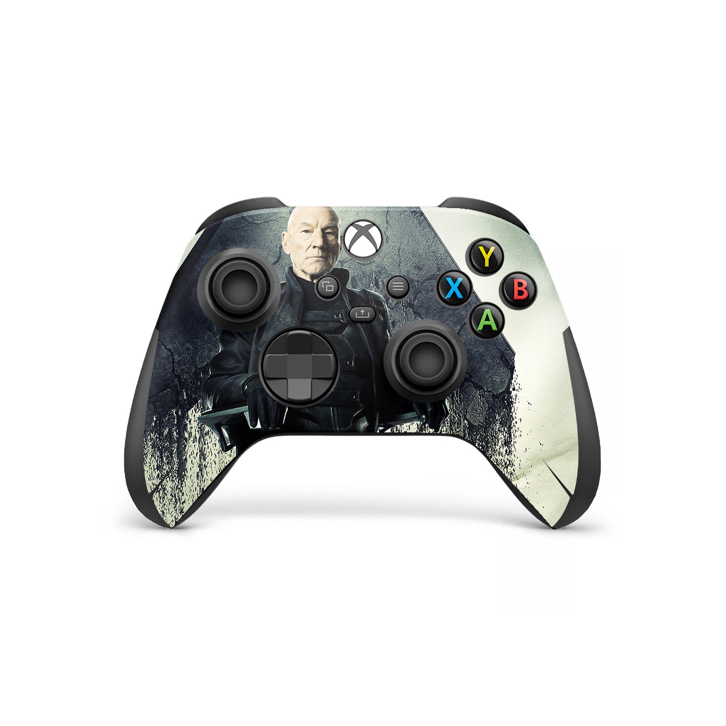 A video game skin featuring a Marvel X Men Professor X design for the Xbox Wireless Controller.
