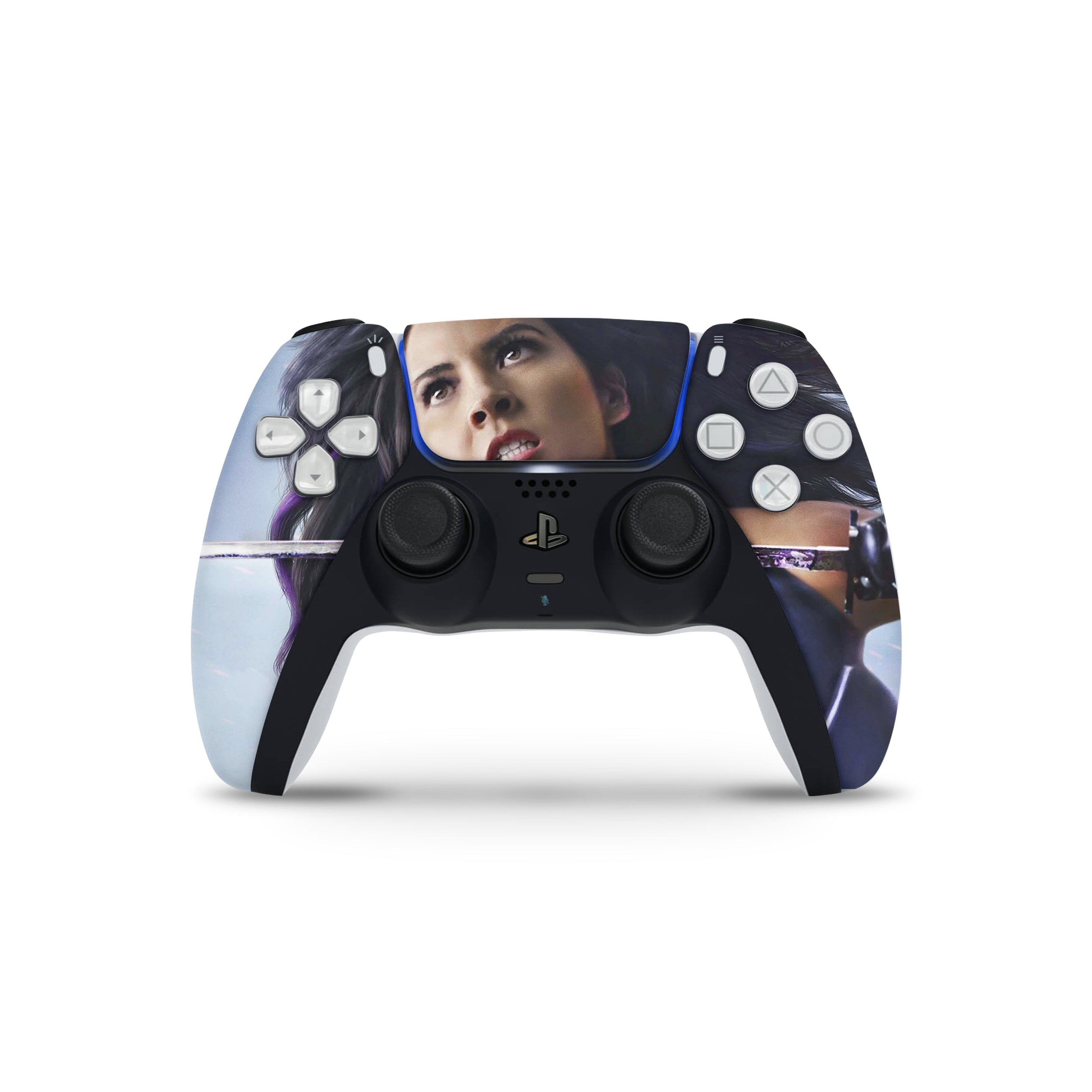 A video game skin featuring a Marvel X Men Psylocke design for the PS5 DualSense Controller.