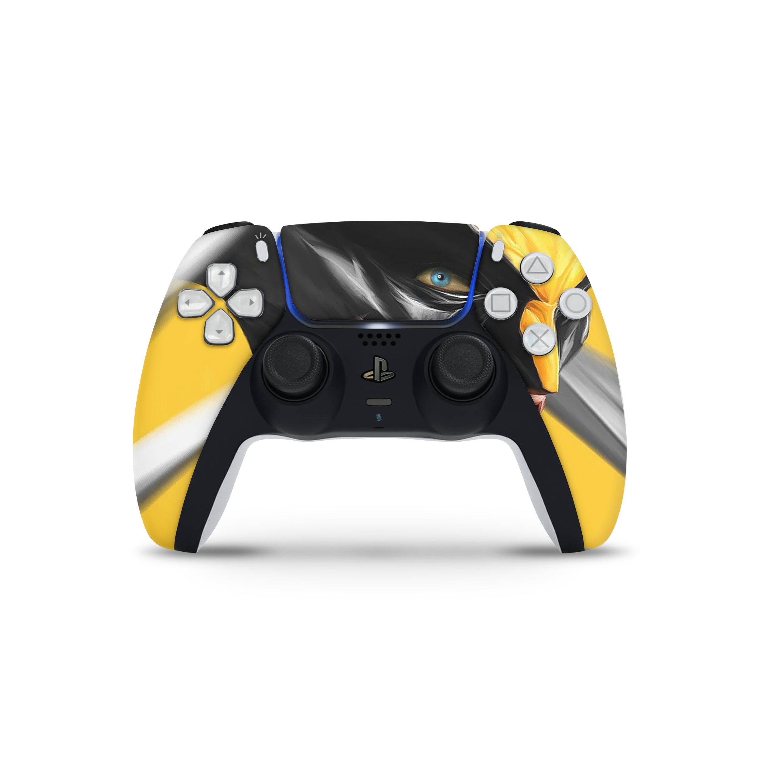A video game skin featuring a Marvel X Men Wolverine design for the PS5 DualSense Controller.