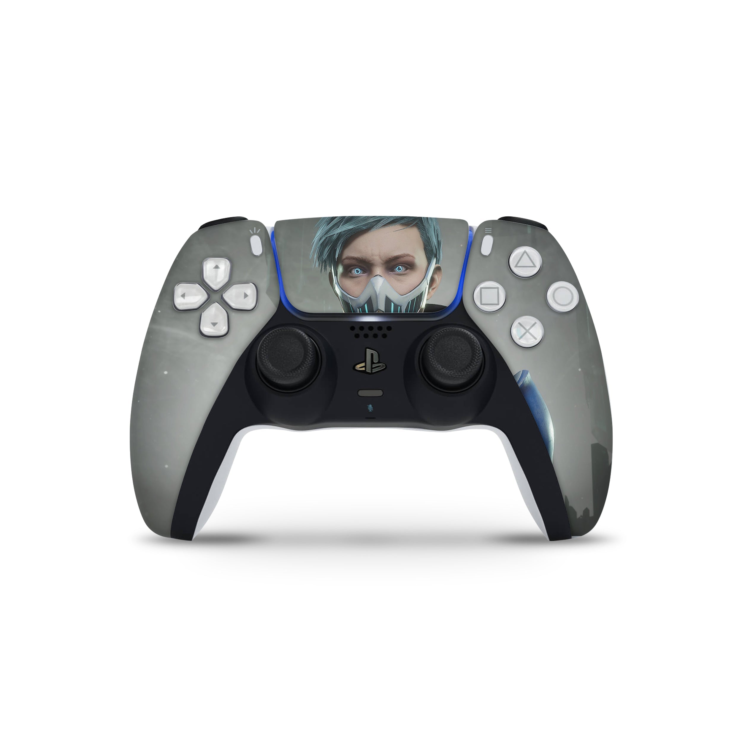 A video game skin featuring a Mortal Kombat 11 design for the PS5 DualSense Controller.