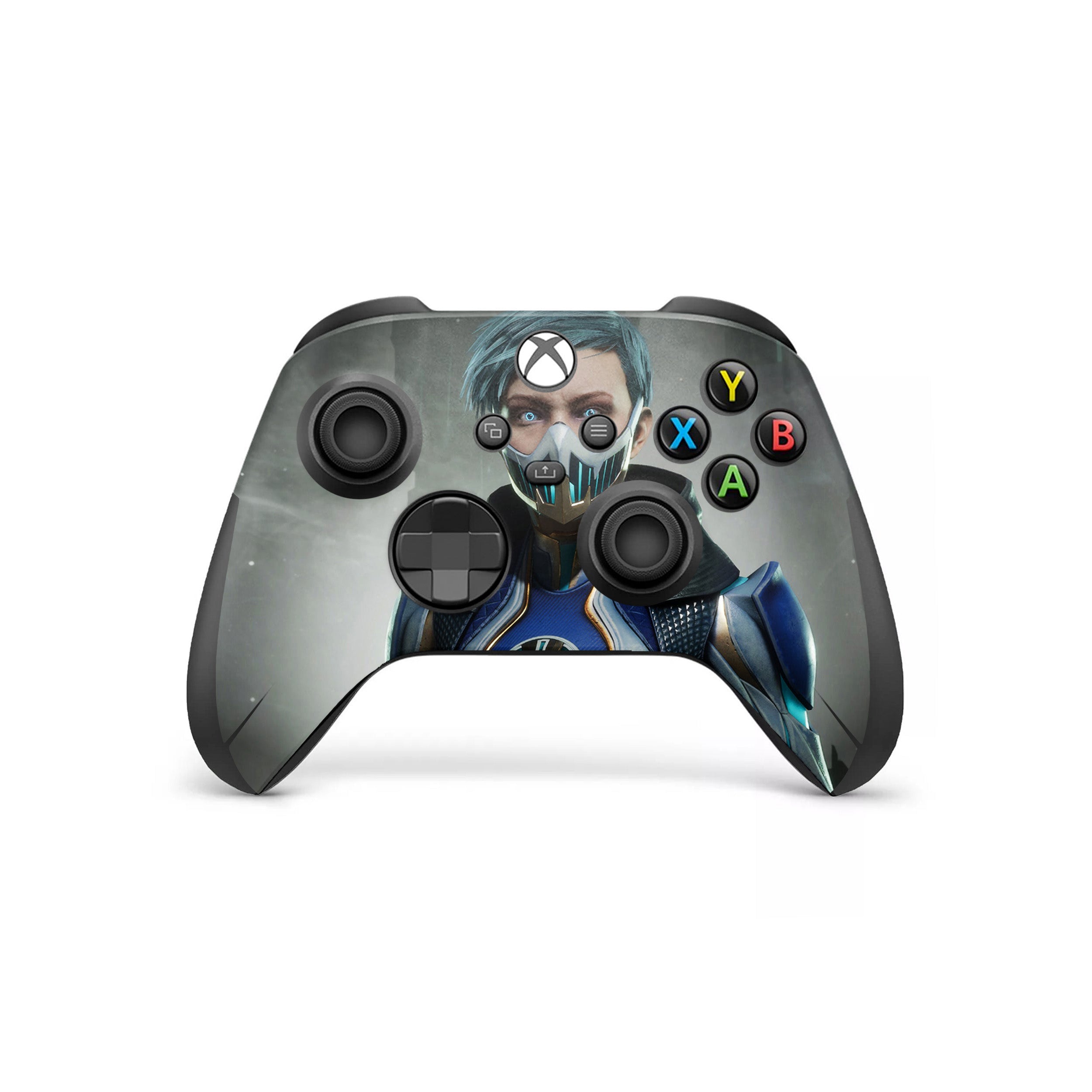 A video game skin featuring a Mortal Kombat 11 design for the Xbox Wireless Controller.