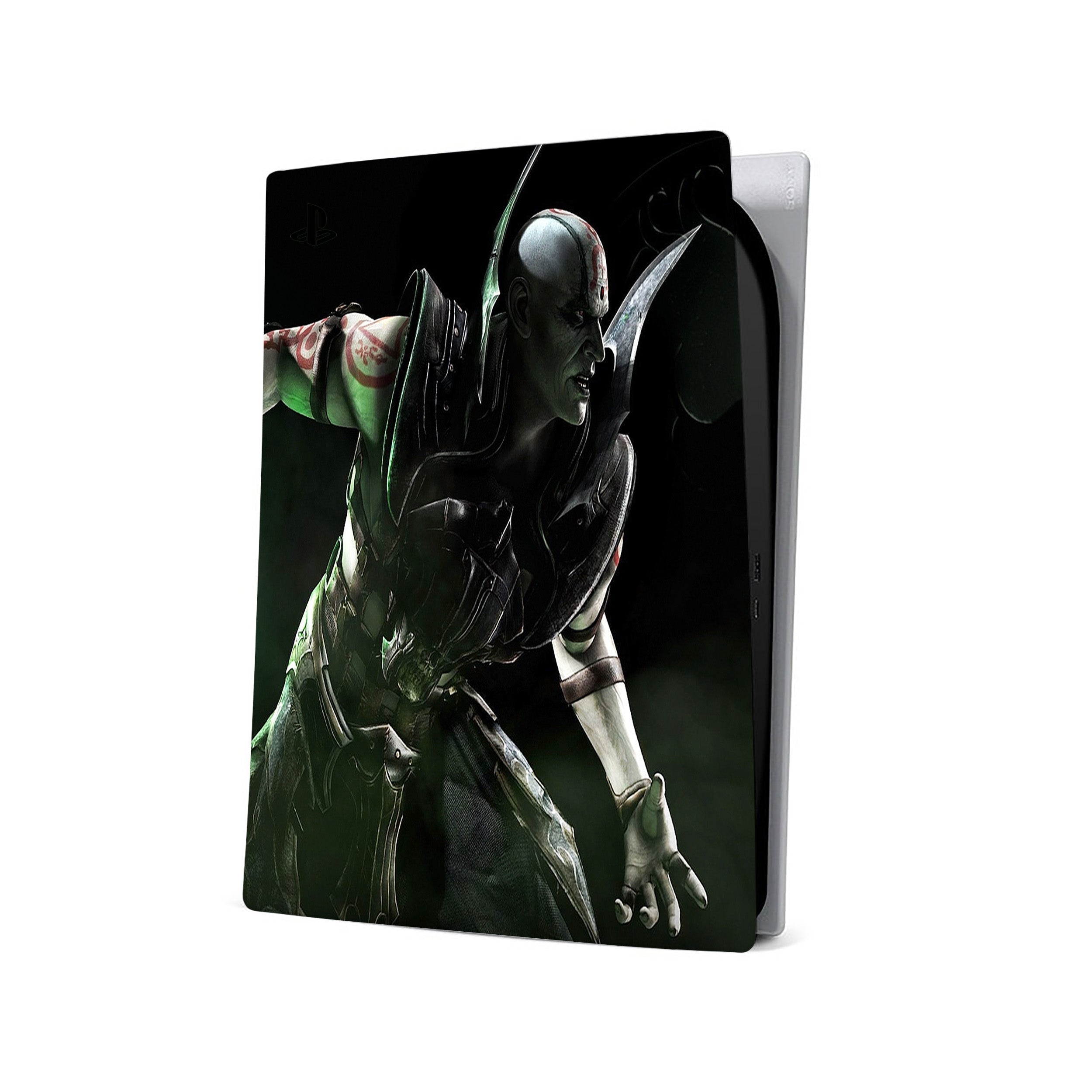 A video game skin featuring a Mortal Kombat Quan Chi design for the PS5.