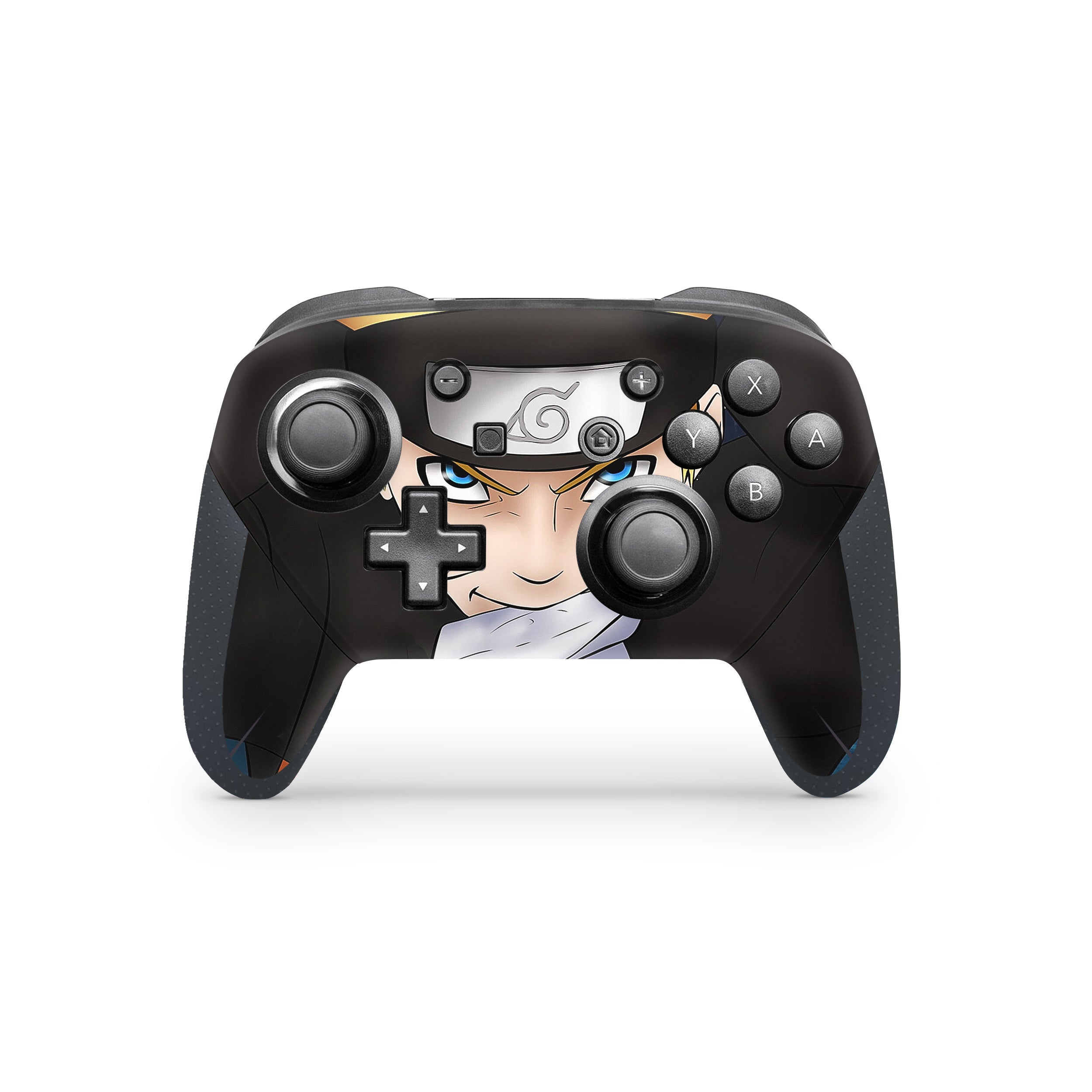 A video game skin featuring a Naruto Approach design for the Switch Pro Controller.