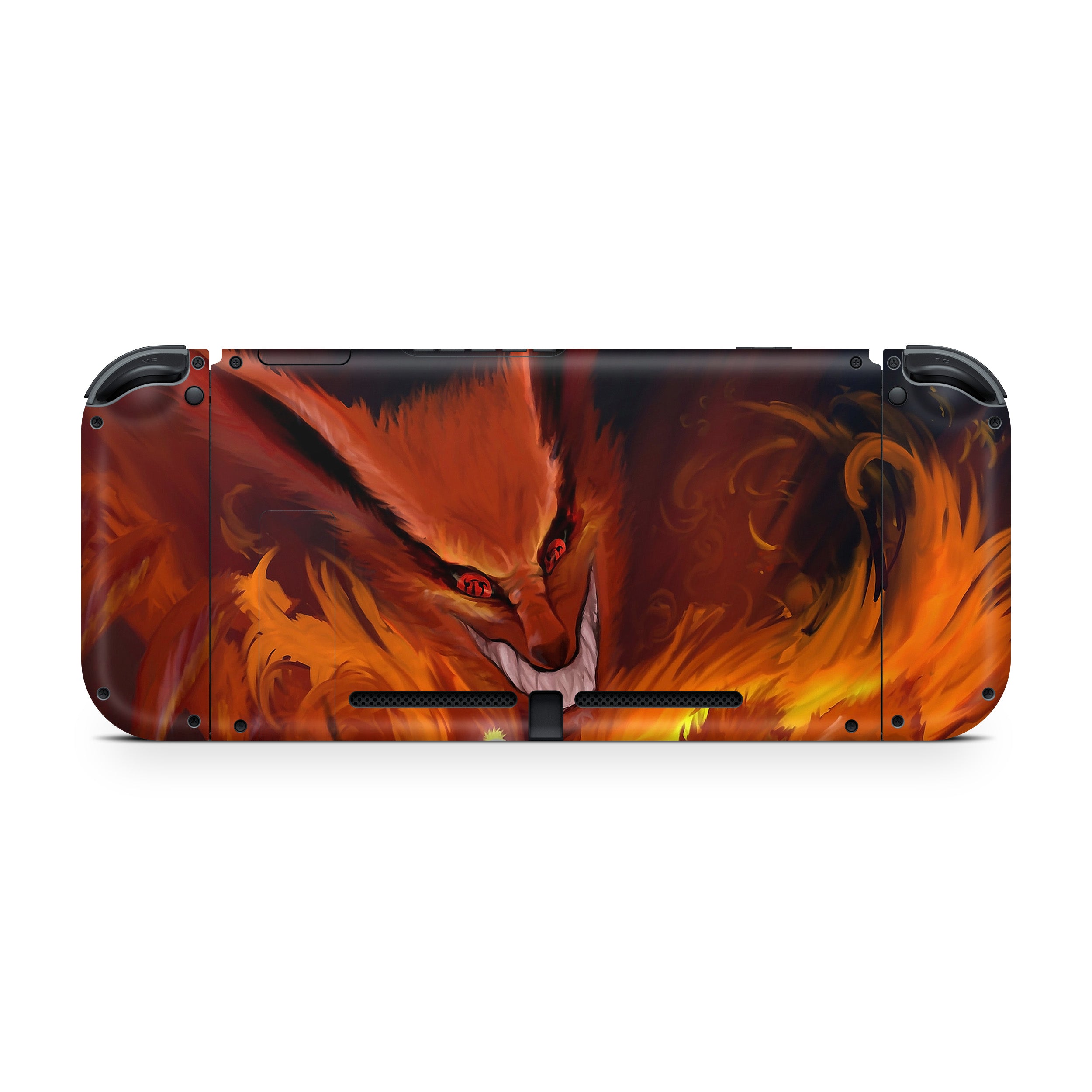 A video game skin featuring a Naruto Fire Wolf design for the Nintendo Switch.
