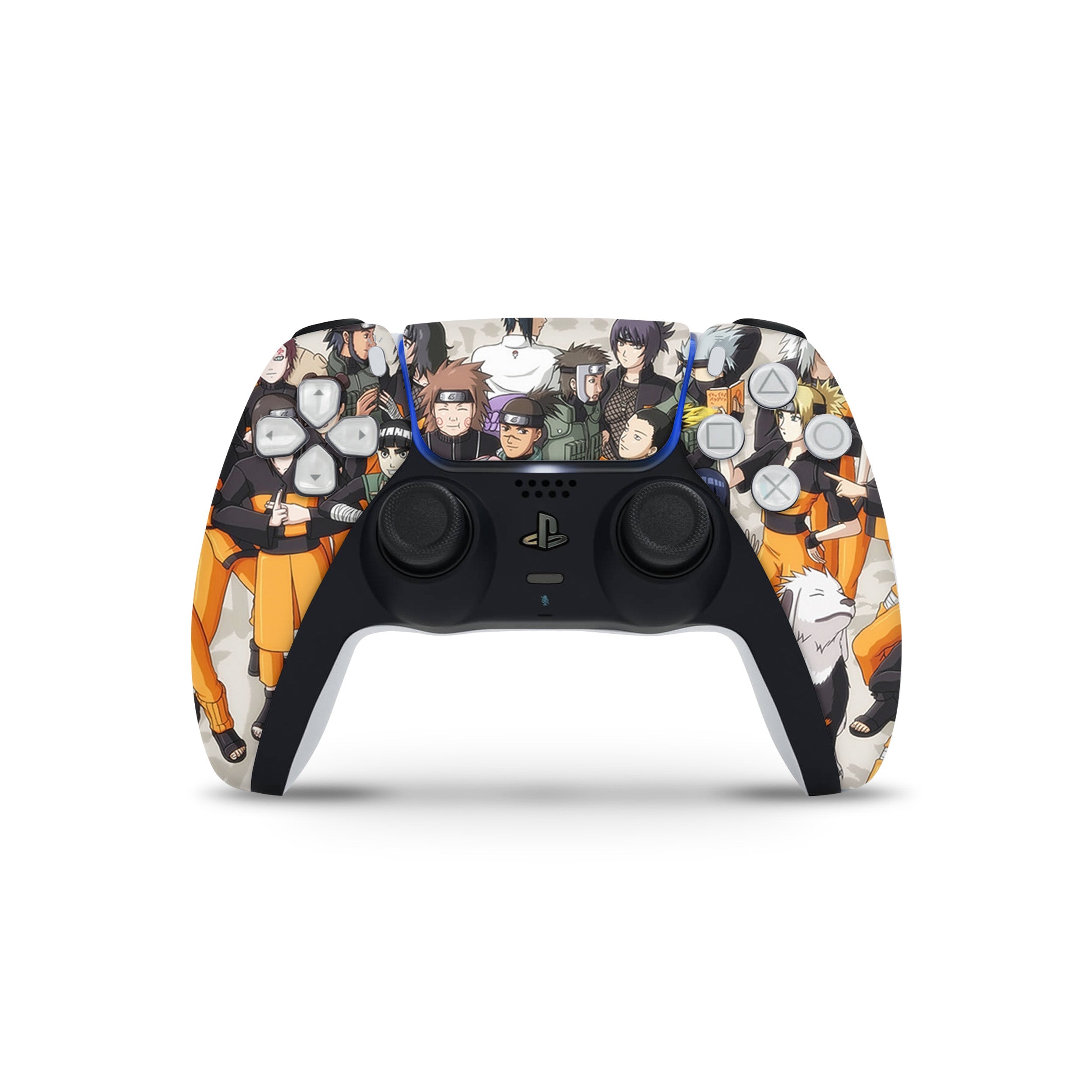 A video game skin featuring a Naruto Squad design for the PS5 DualSense Controller.