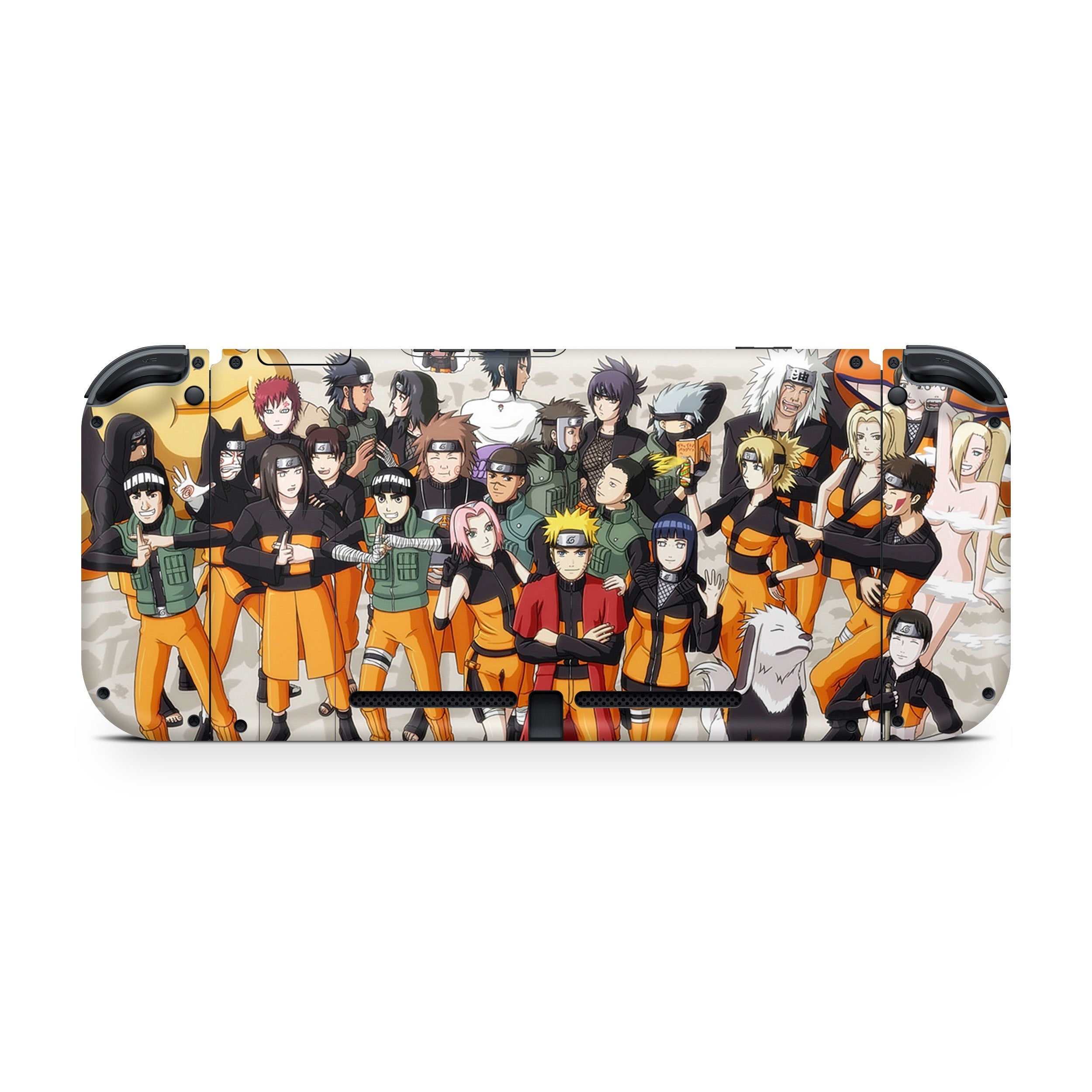 A video game skin featuring a Naruto Squad design for the Nintendo Switch.