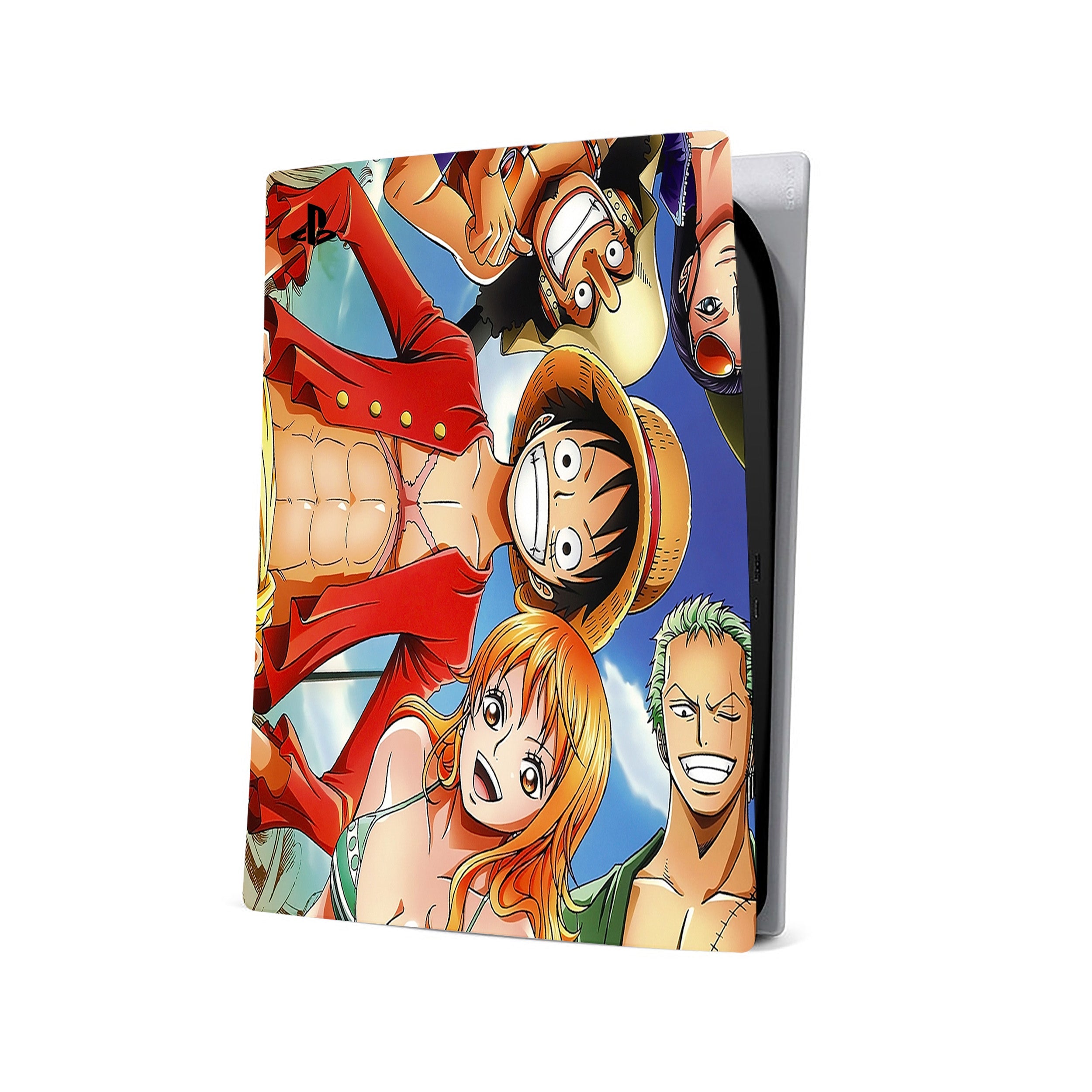 A video game skin featuring a One Piece design for the PS5.