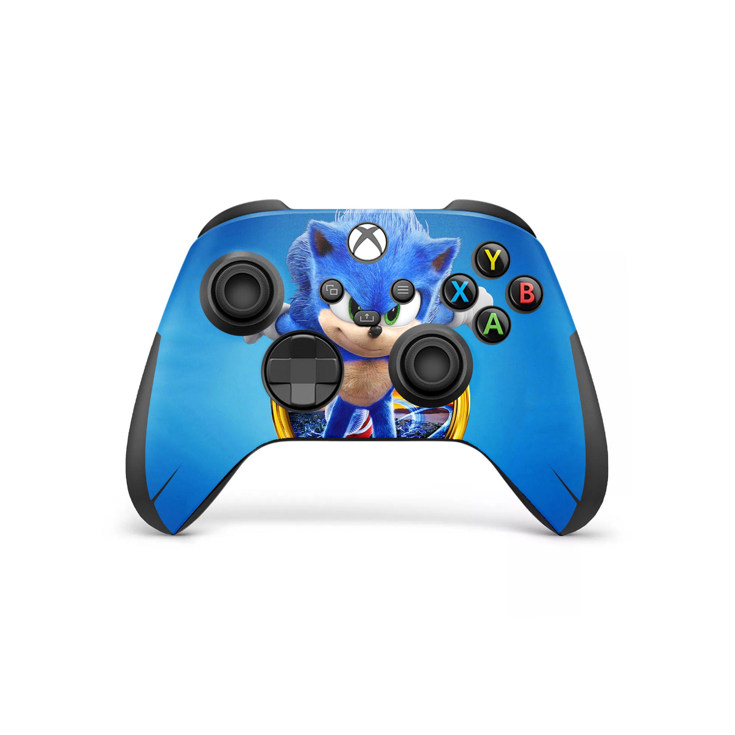 A video game skin featuring a Sonic The Hedgehog design for the Xbox Wireless Controller.