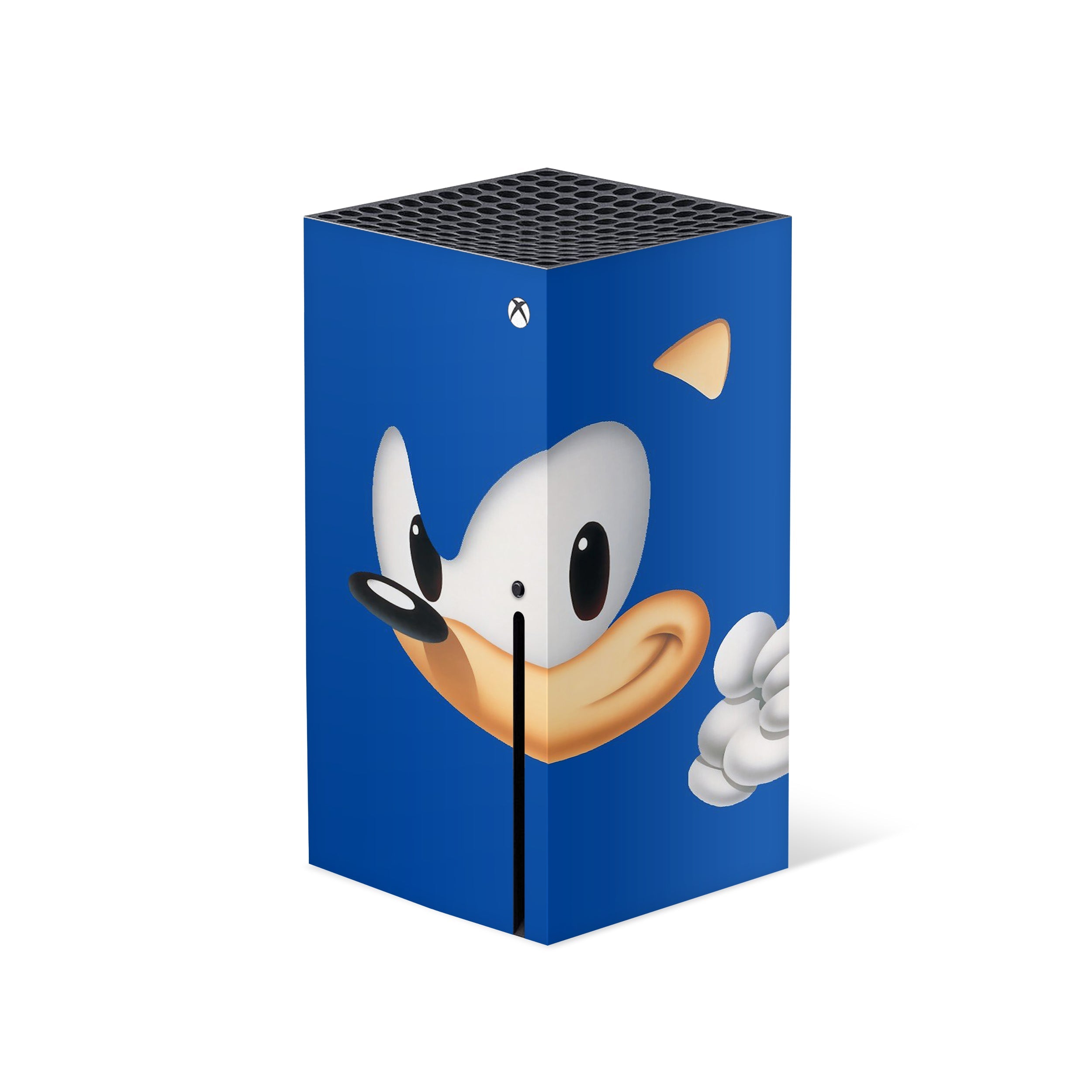 A video game skin featuring a Sonic The Hedgehog design for the Xbox Series X.