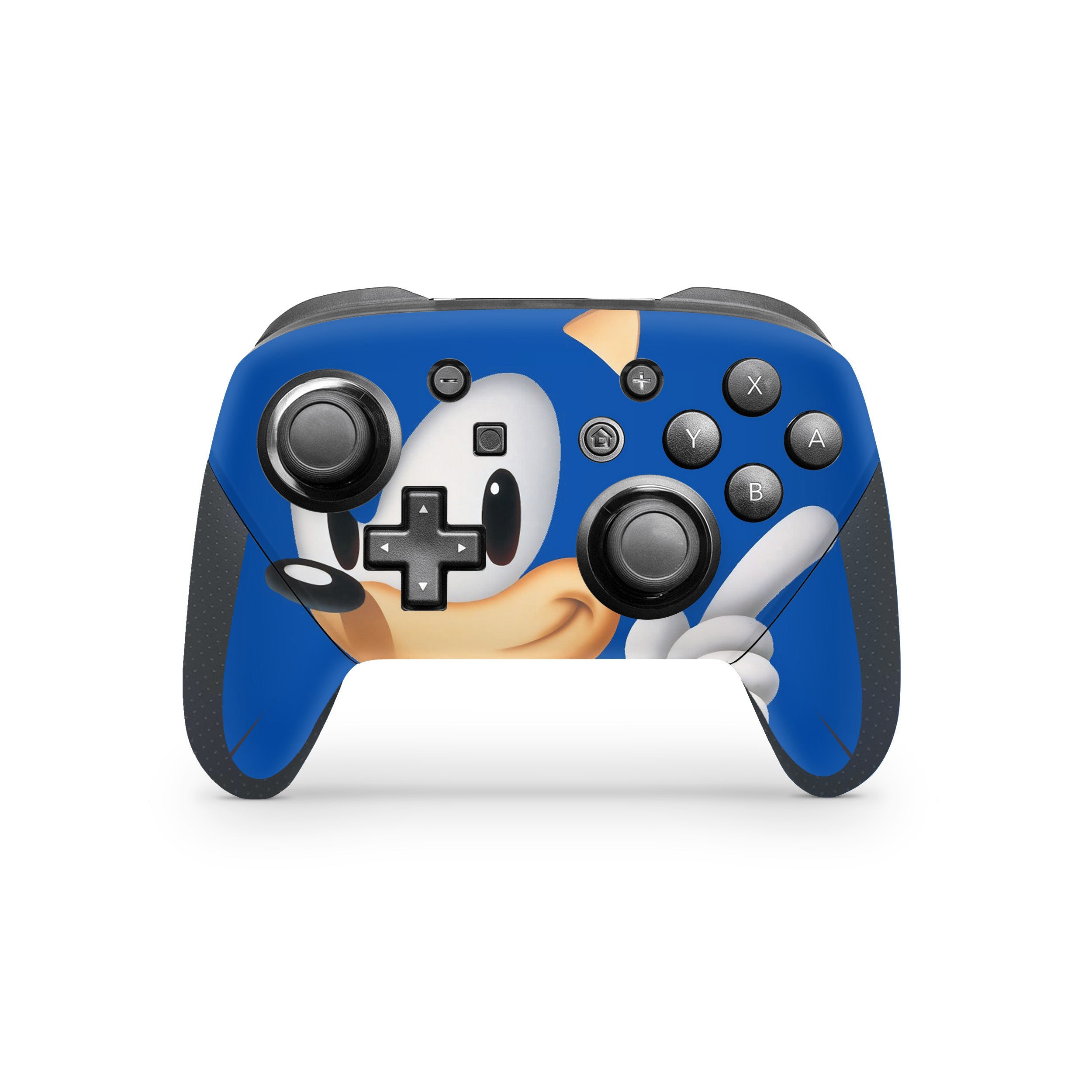 A video game skin featuring a Sonic The Hedgehog design for the Switch Pro Controller.