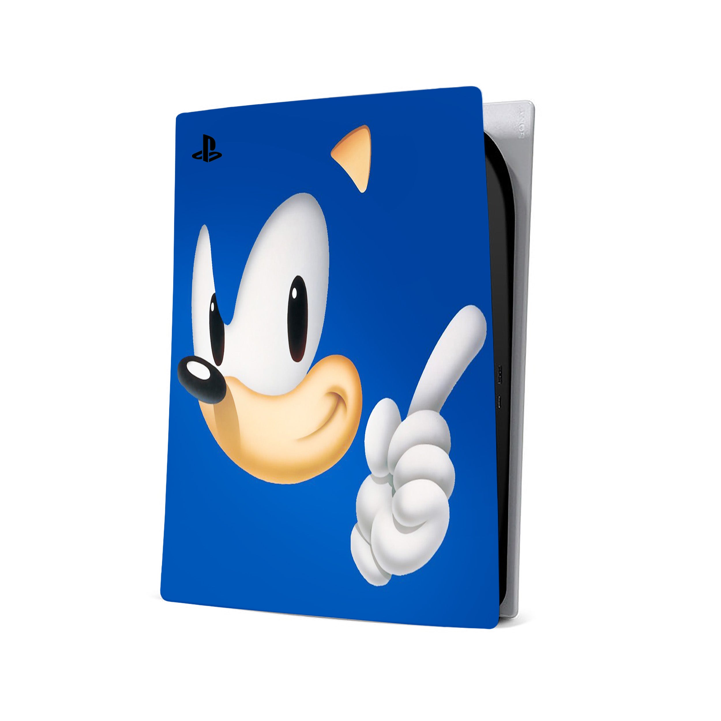 A video game skin featuring a Sonic The Hedgehog design for the PS5.