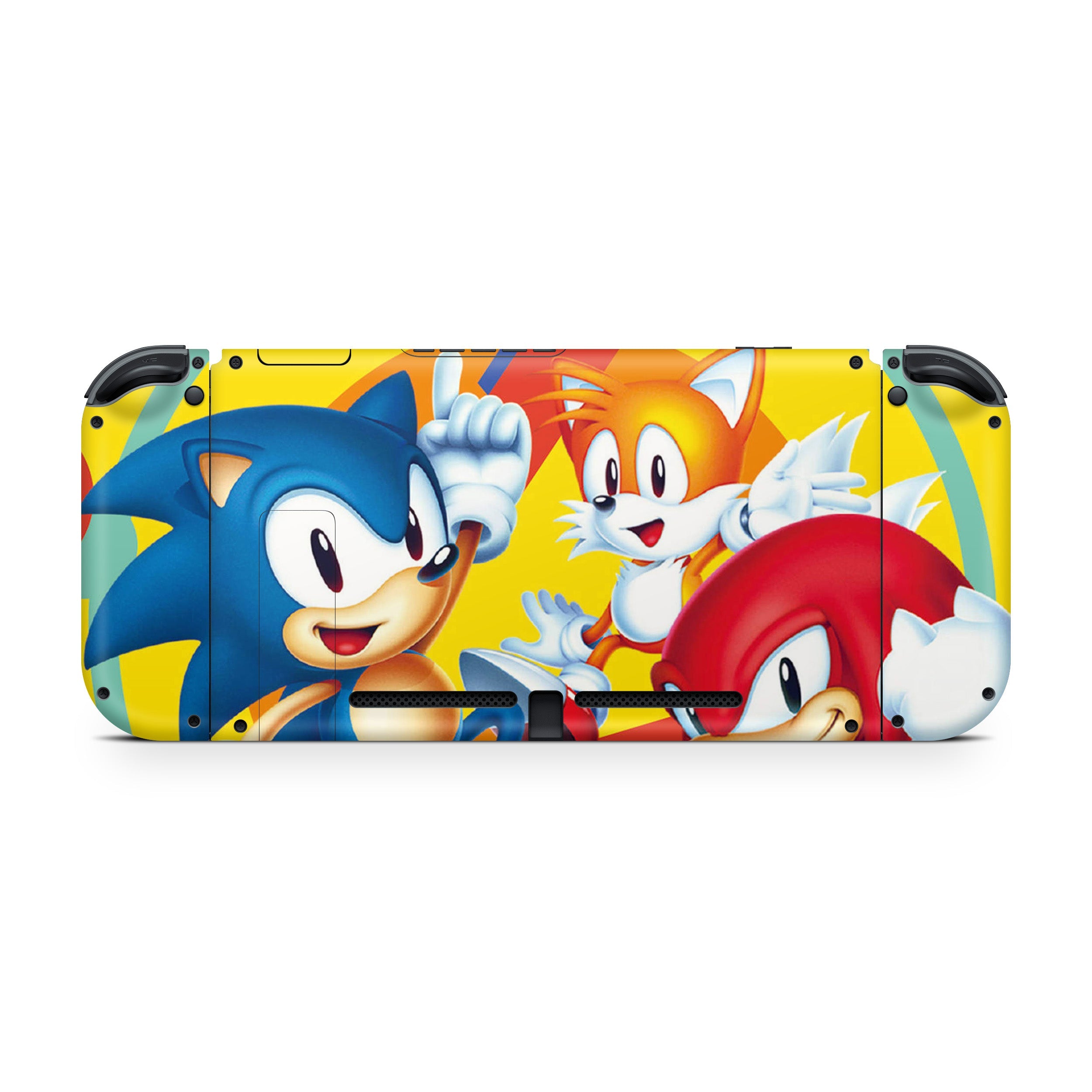 A video game skin featuring a Sonic The Hedgehog design for the Nintendo Switch.