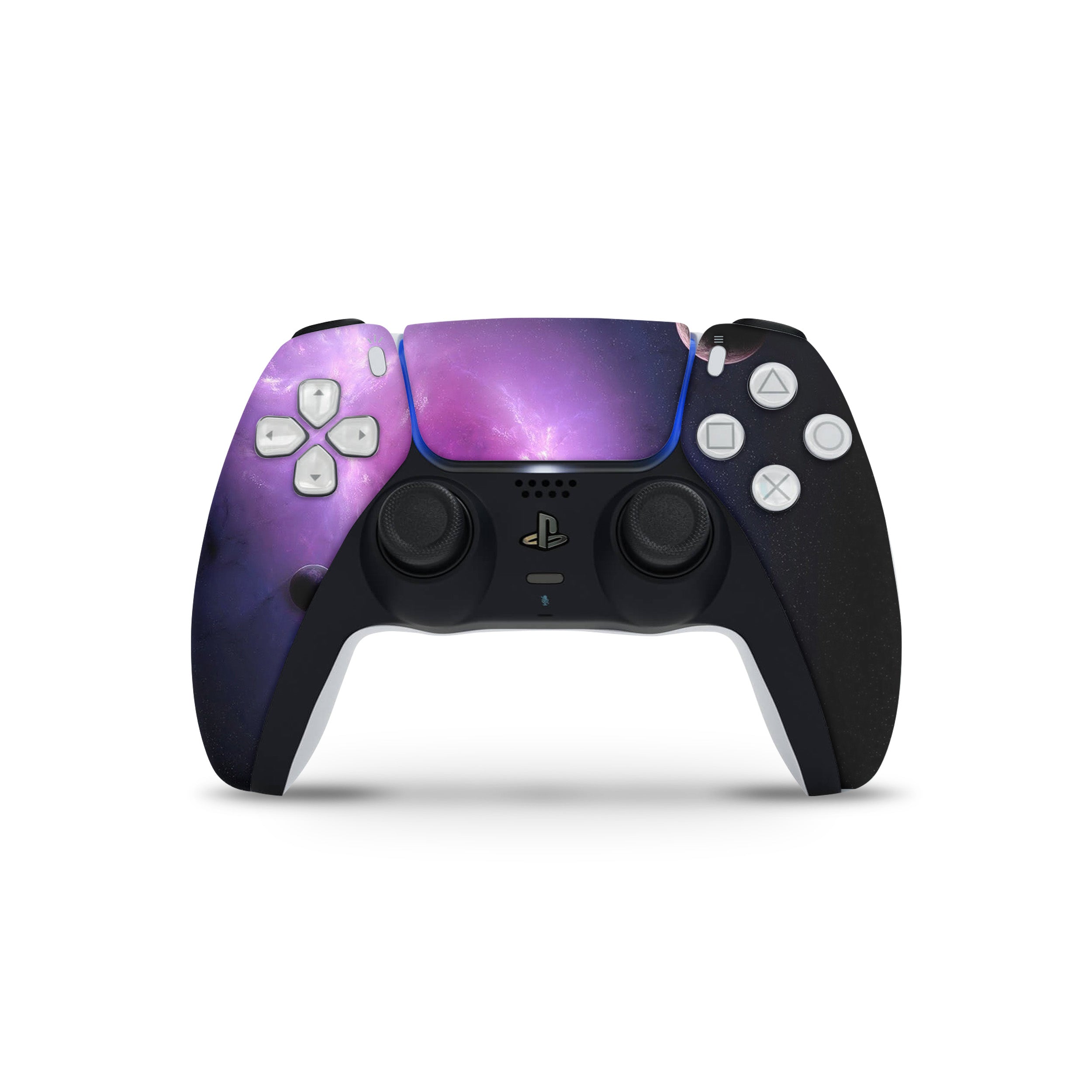 A video game skin featuring a Space design for the PS5 DualSense Controller.