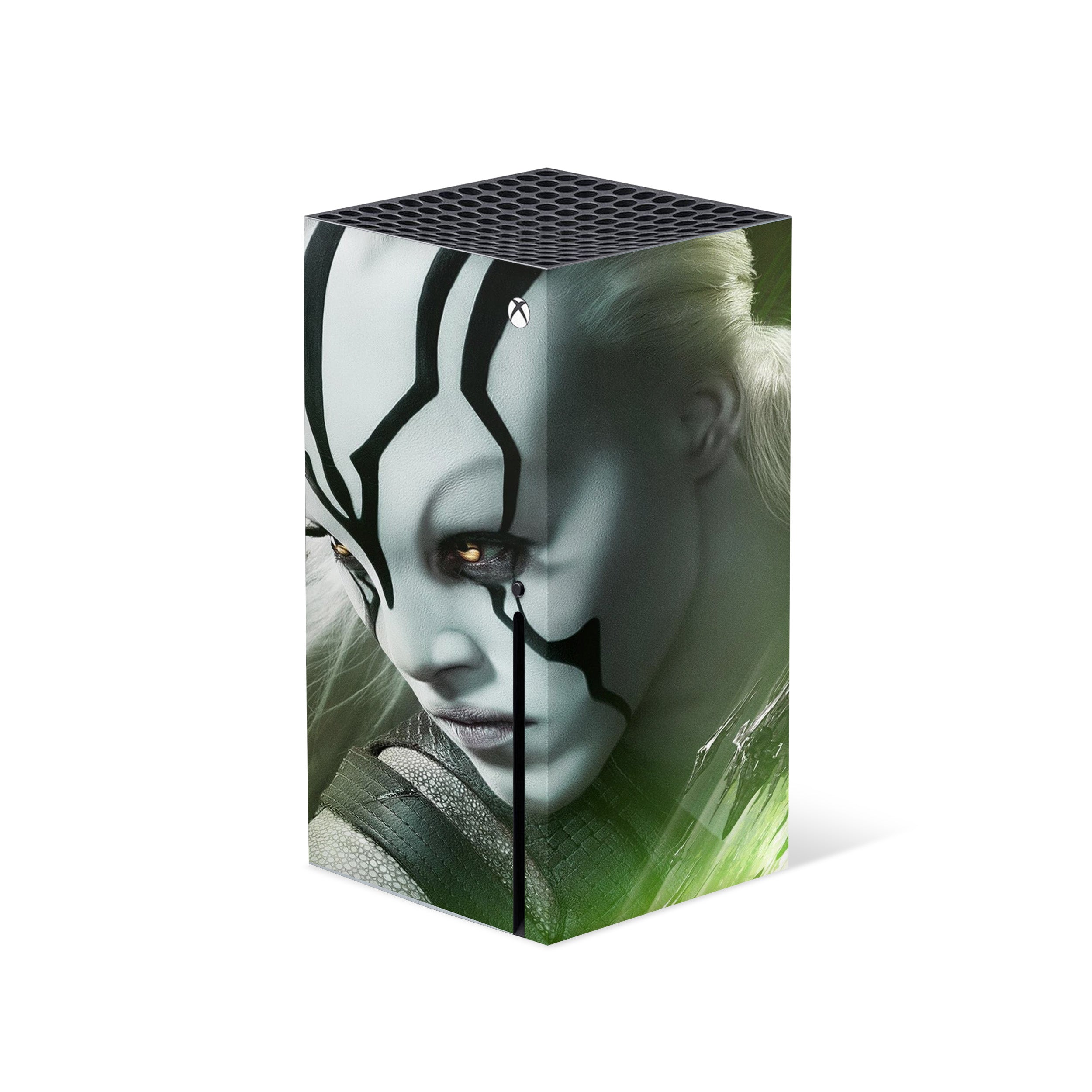 A video game skin featuring a Star Trek Beyond design for the Xbox Series X.