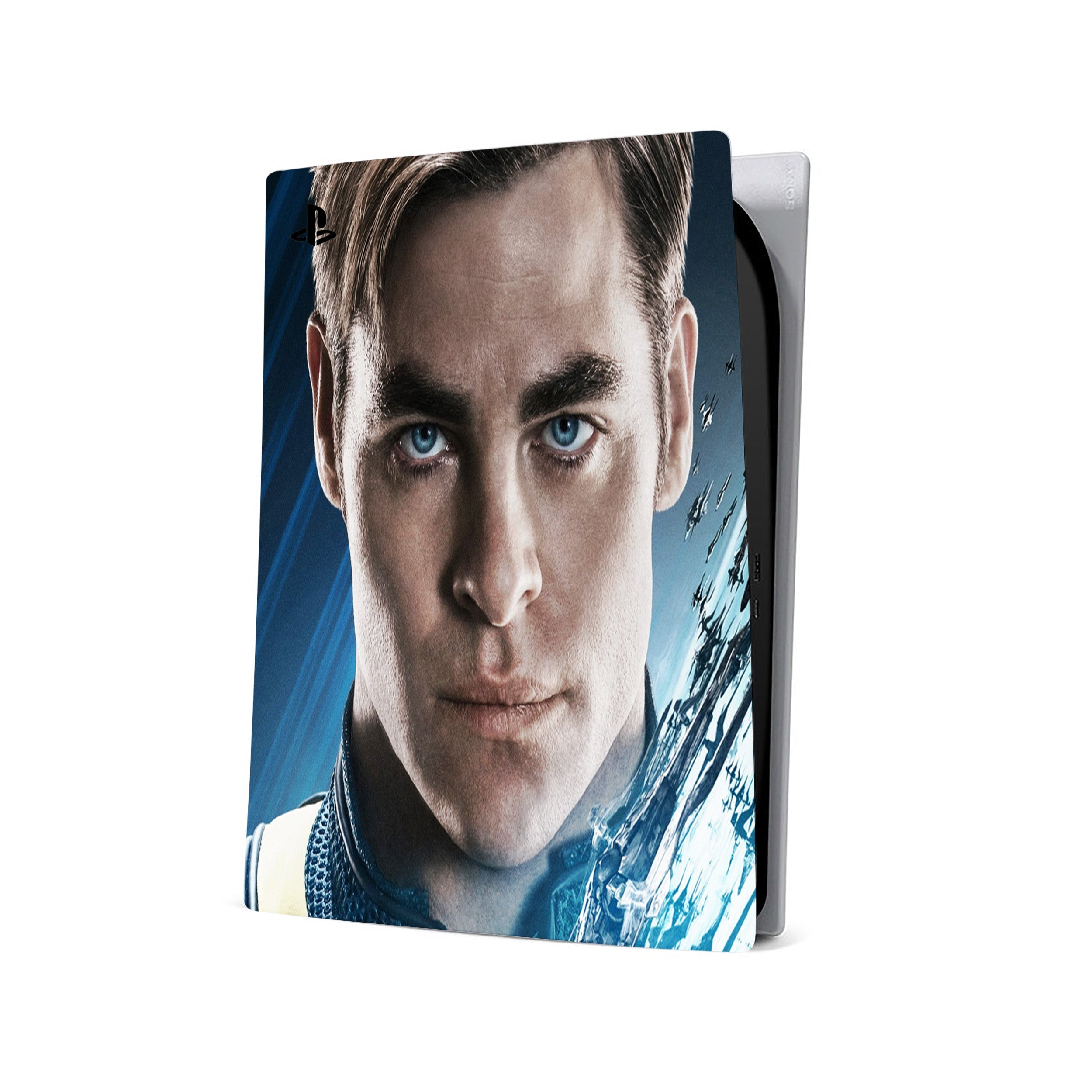 A video game skin featuring a Star Trek Beyond design for the PS5.