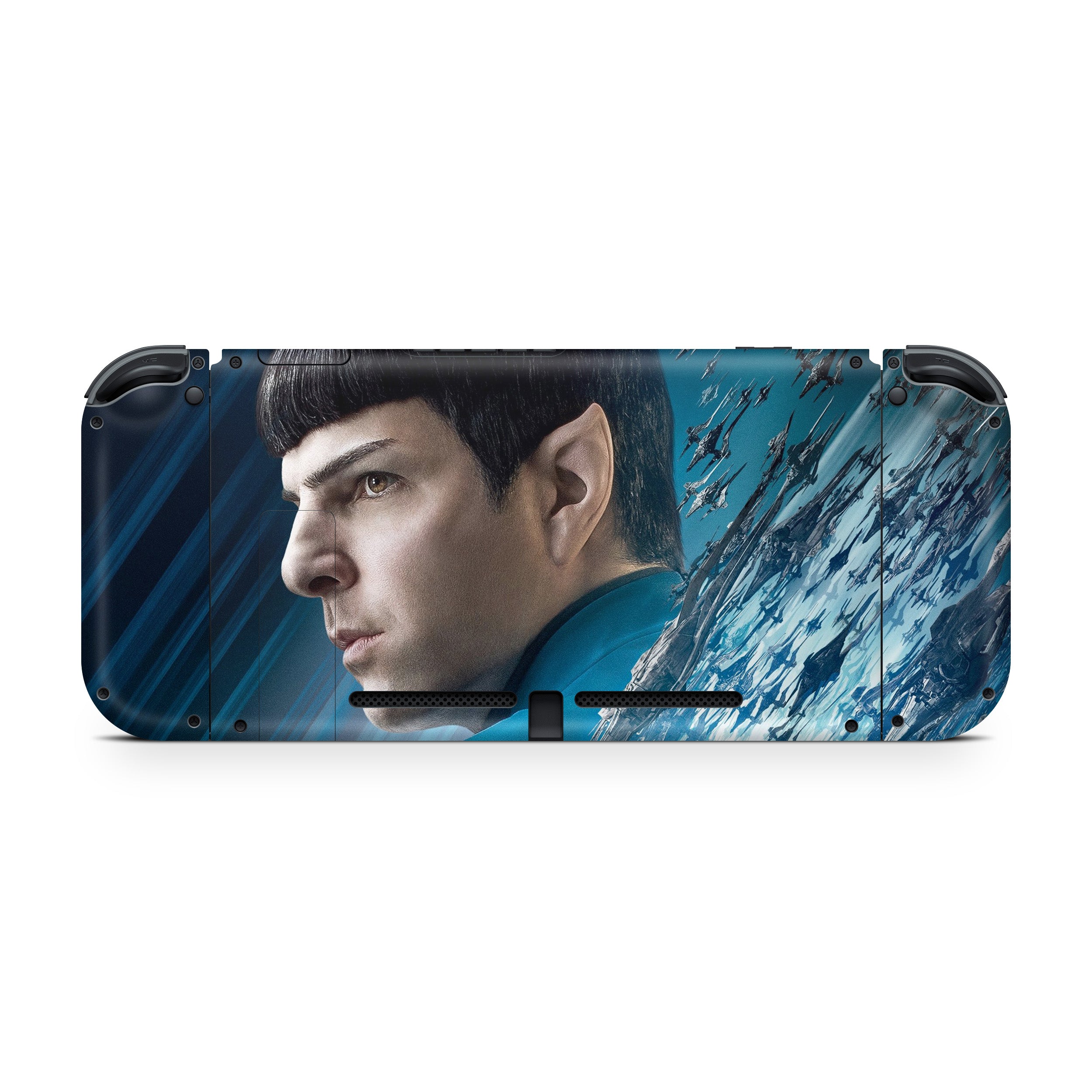 A video game skin featuring a Star Trek Beyond design for the Nintendo Switch.